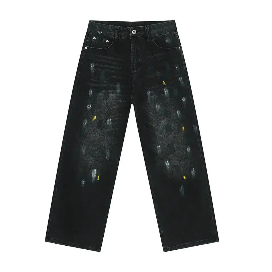Japanese Brand Retro loose high street graffiti jeans Size US 32 / EU 48 - 6 Thumbnail