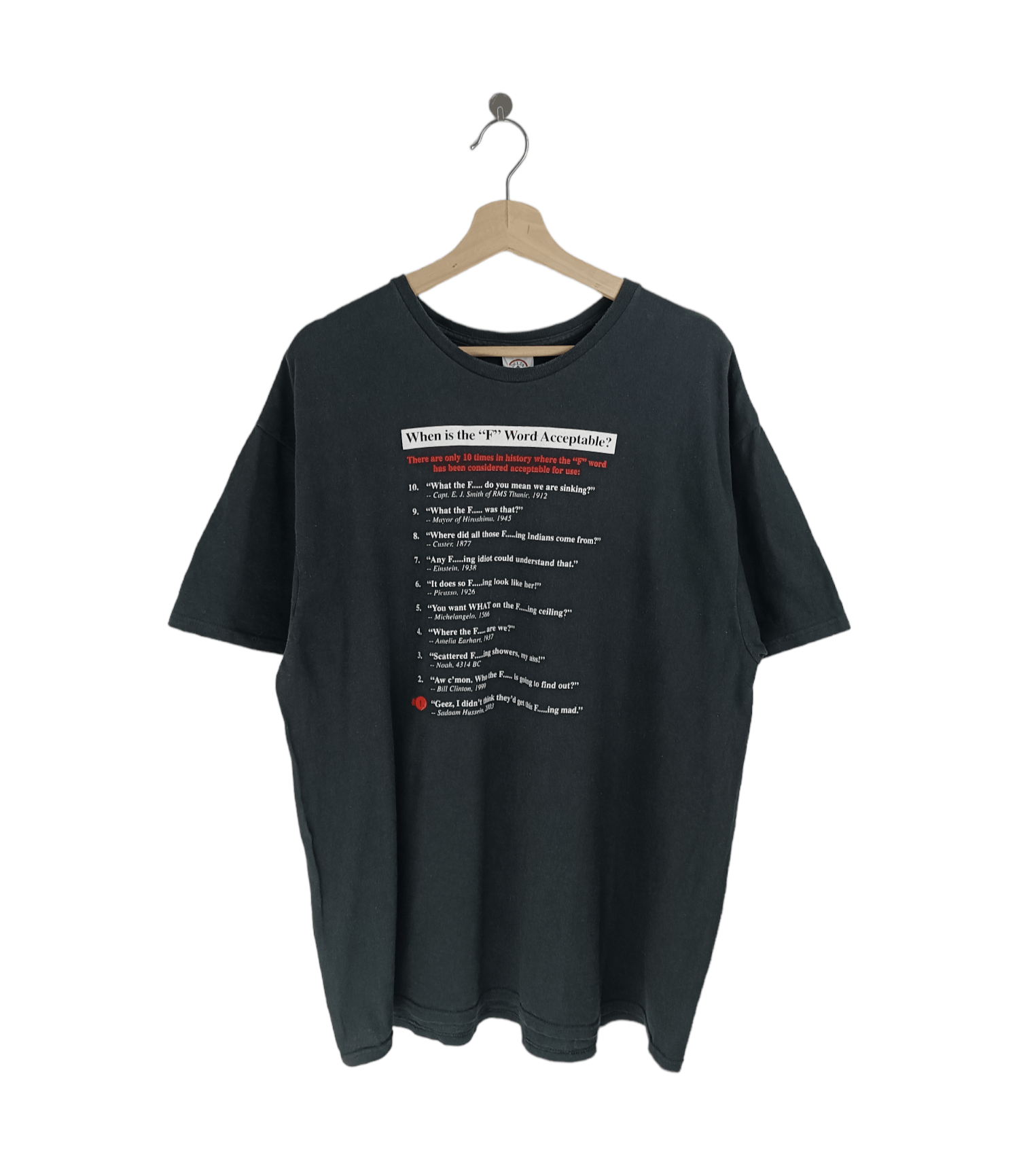 Vintage VINTAGE F WORDS ADULT FUNNY HUMOUR COMEDY y2k TEE Size US XL / EU 56 / 4 - 1 Thumbnail