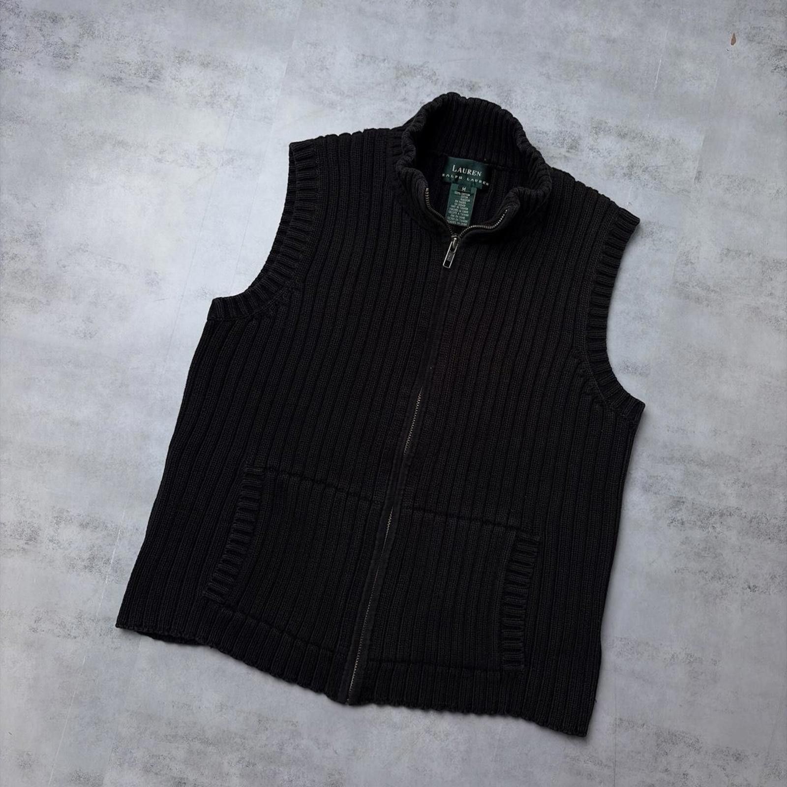 Lauren Ralph Lauren Vintage Black Ralph Lauren Grunge Knit Vest Size M / US 6-8 / IT 42-44 - 2 Thumbnail