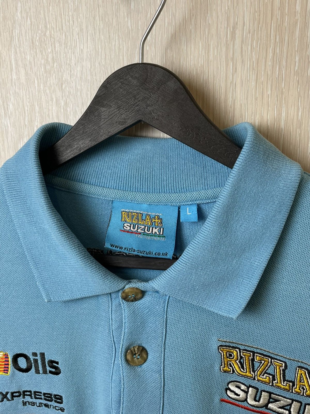 Vintage Vintage Suzuki Rizlat racing polo shirt Size US L / EU 52-54 / 3 - 6 Thumbnail