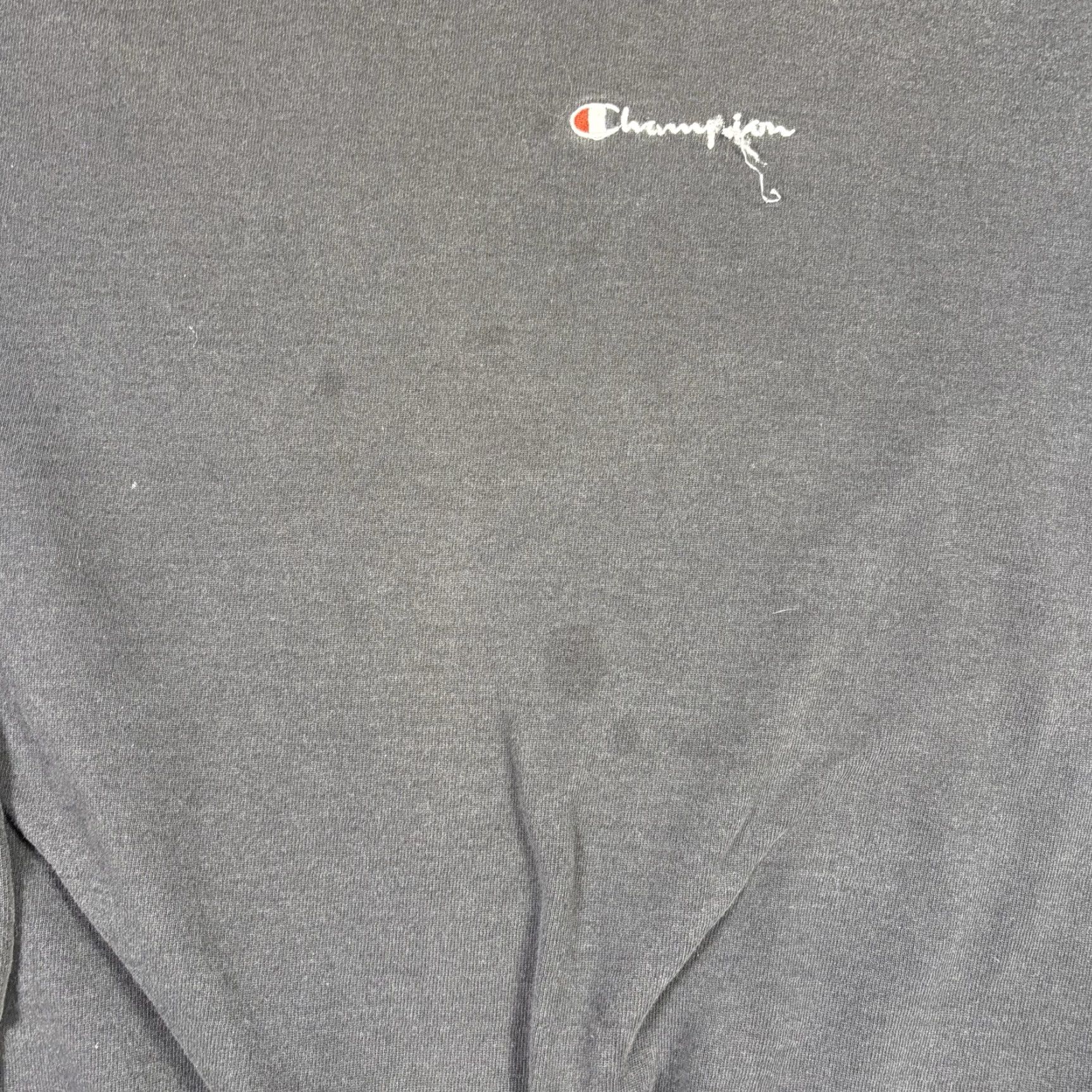Champion VINTAGE Champion Sweatshirt Black Heavyweight 90s Distressed XL Mens Pullover Cotton Fleece Logo Embroidered USA 80s 90s Size US XL / EU 56 / 4 - 5 Thumbnail