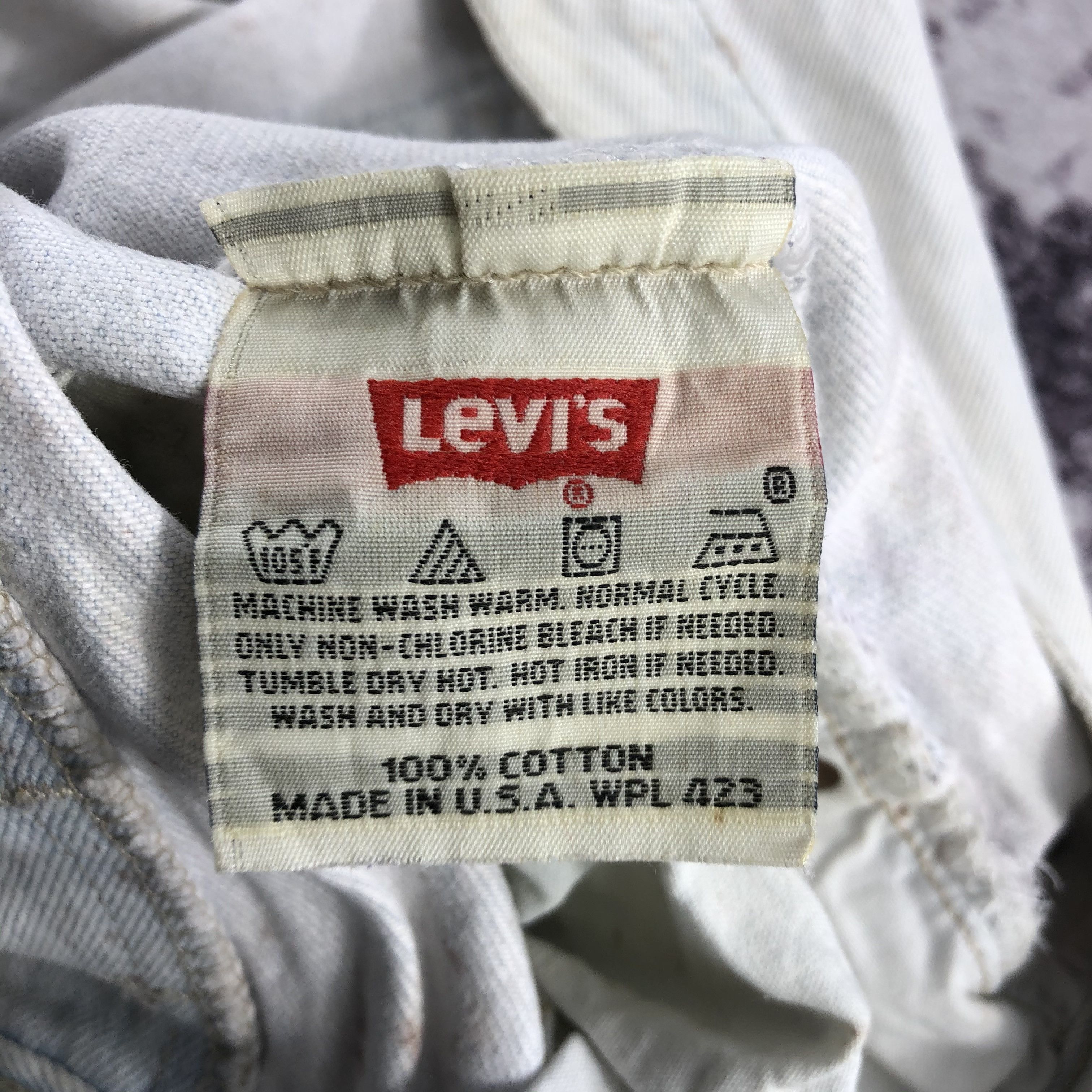 Levi's 90s Vintage Light Wash Levis 501 Jeans-JM2465 Size US 35 - 17 Thumbnail