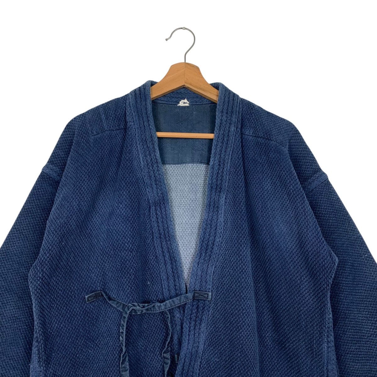 Japanese Brand Indigo Blue Sashiko Thickweave Hantan Kimono #2942-C133 Size US L / EU 52-54 / 3 - 2 Thumbnail