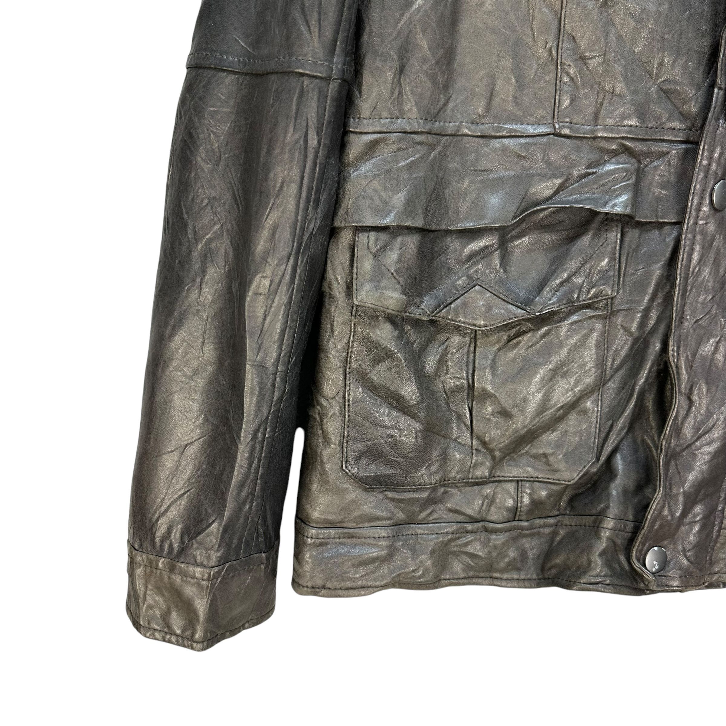 Balmain Vintage BALMAIN Fur Neck Sheepskin Leather Jacket #A65-1548 Size US L / EU 52-54 / 3 - 4 Thumbnail