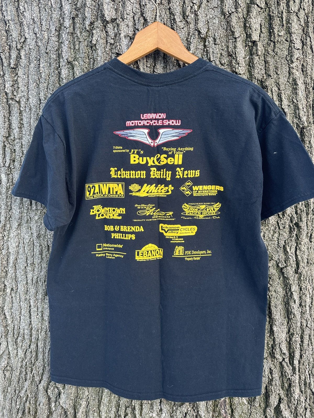 Gildan × Vintage Vintage Eagle Motorcycle Graphic T Shirt Size US L / EU 52-54 / 3 - 4 Thumbnail