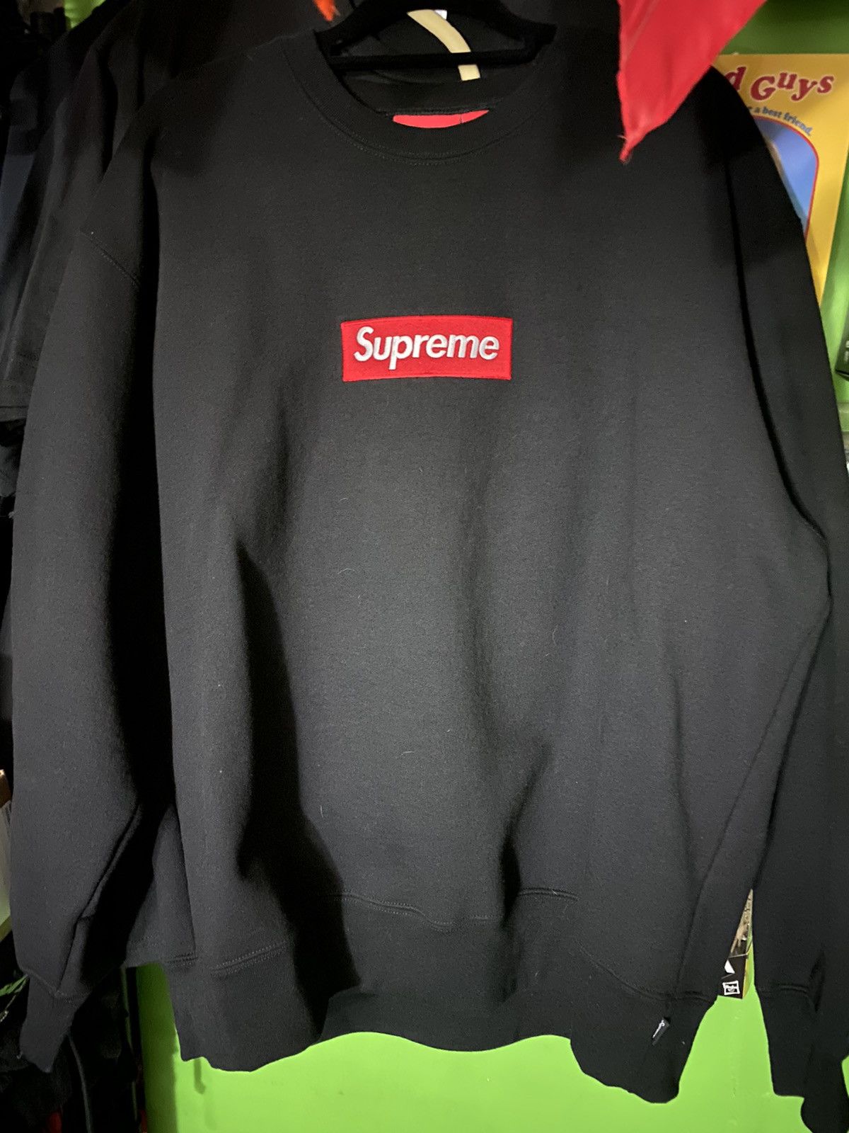 image of Supreme Fw22 Box Logo Crewneck in Black, Men's (Size XL)