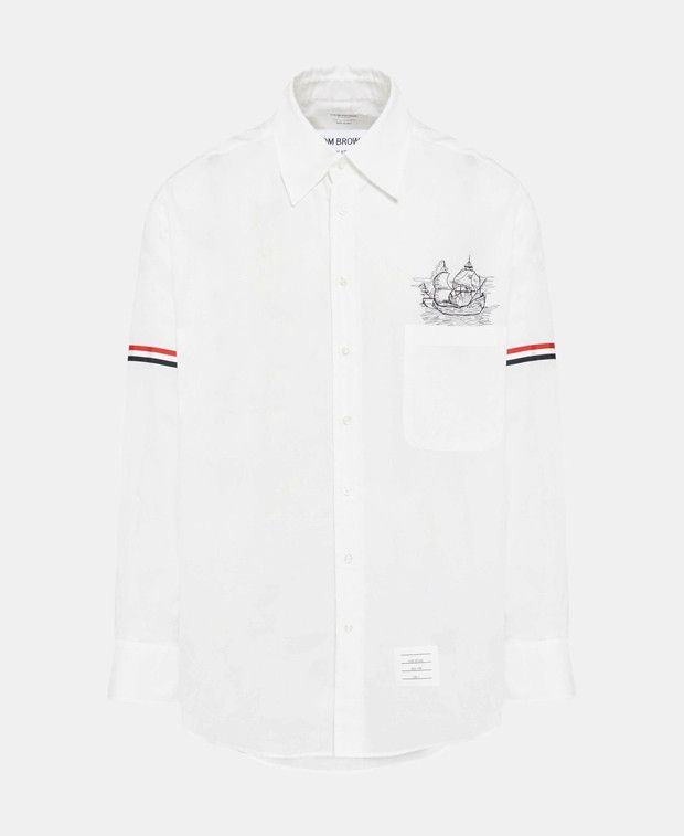 Thom Browne Long-sleeved shirt - oversize fit Size US M / EU 48-50 / 2 - 1 Preview