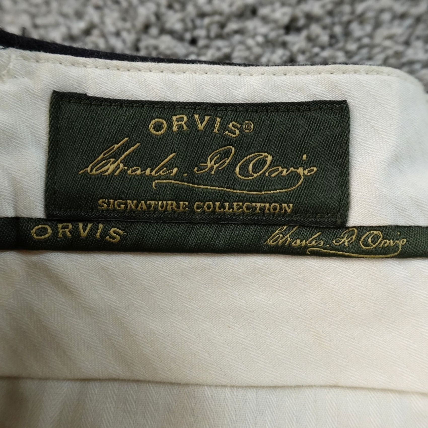 Orvis Orvis Pants Mens 42X30 Gray Wool Cashmere Dress Slacks Pleated Cuff, Regular, 42, Gray, Dress Pants, Mens, Vintage: No Size US 42 / EU 58 - 6 Thumbnail