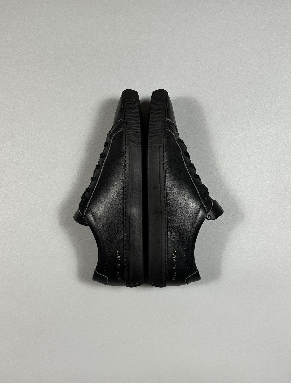Common Projects Common Projects Achilles Low Black Leather Sneakers Size US 13 / EU 46 - 6 Thumbnail