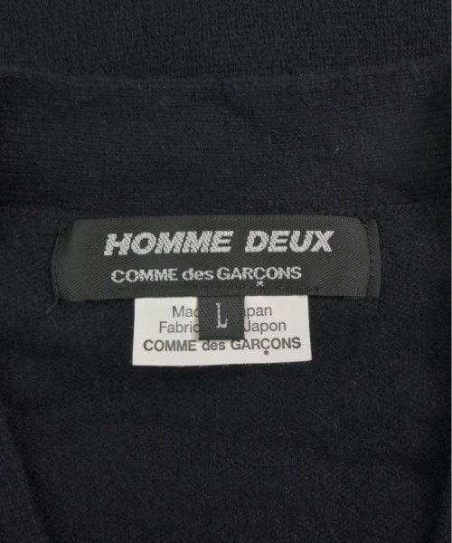 Comme des Garcons Homme Deux Sweater Cardigan Plain V-plain Button Up Wool Navy Blue Size US L / EU 52-54 / 3 - 5 Thumbnail