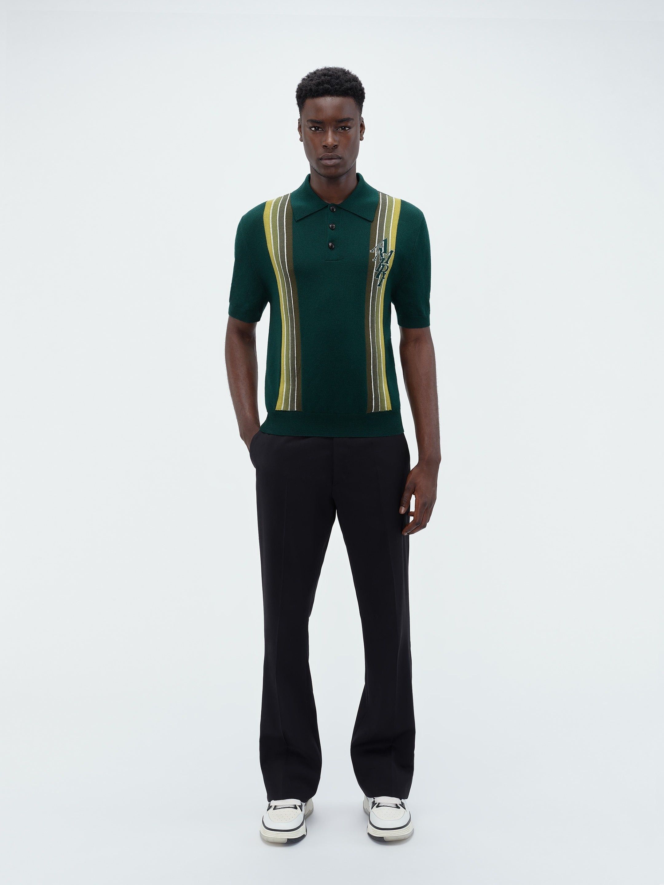 Amiri o1w1db10125 Stack Stripe Polo Shirt in Multicolor Size US L / EU 52-54 / 3 - 7 Thumbnail