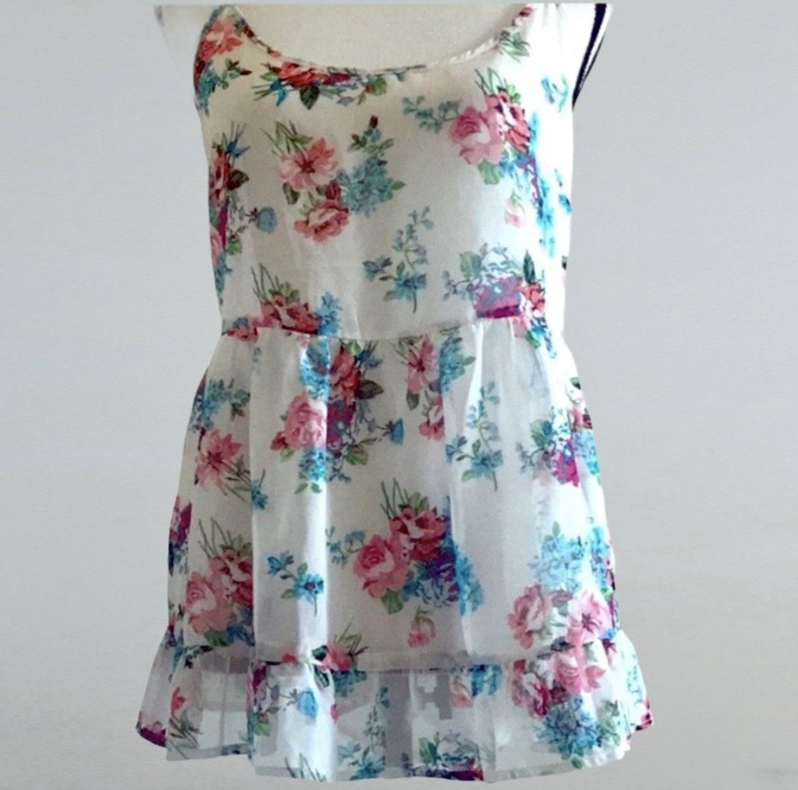 Other OPEN BACK SEMI SHEER FLORAL PRINT TANK TOP SIZE M Size M / US 6-8 / IT 42-44 - 5 Thumbnail