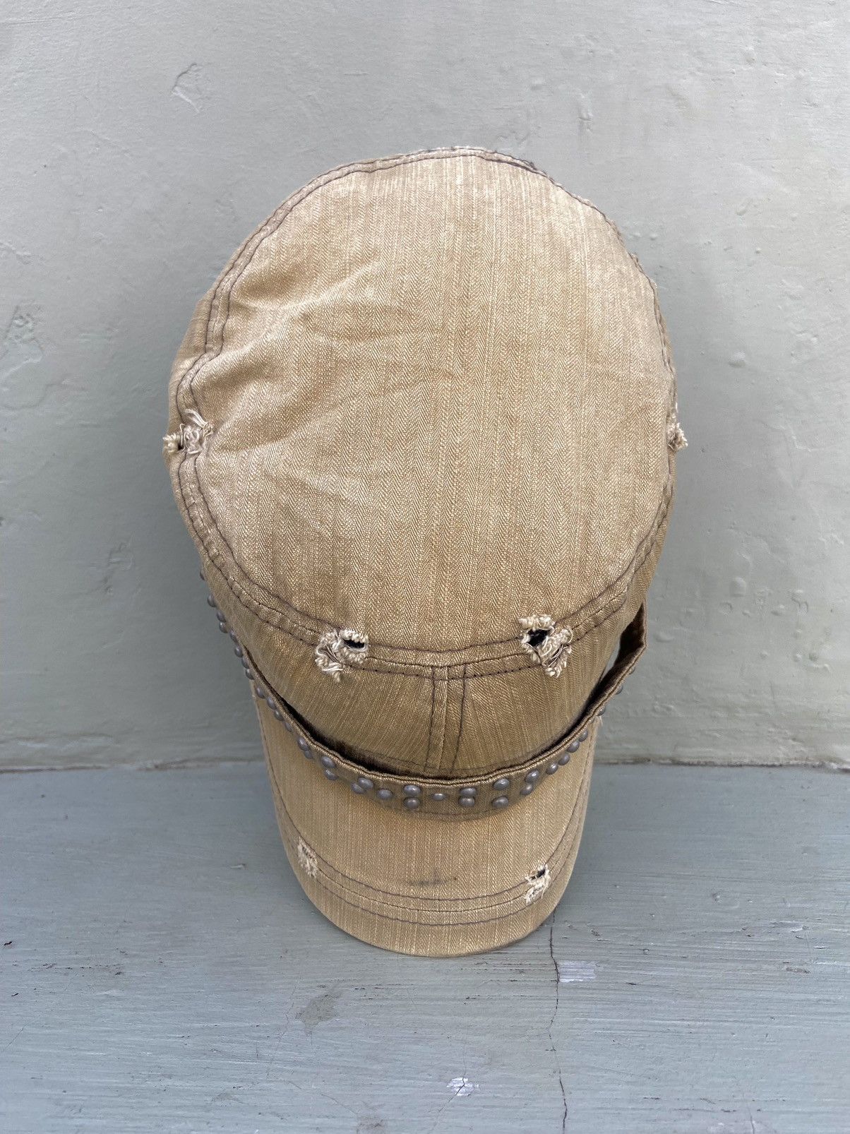 If Six Was Nine 2000s japanese hat pearl studded patrol hat Size ONE SIZE - 6 Thumbnail