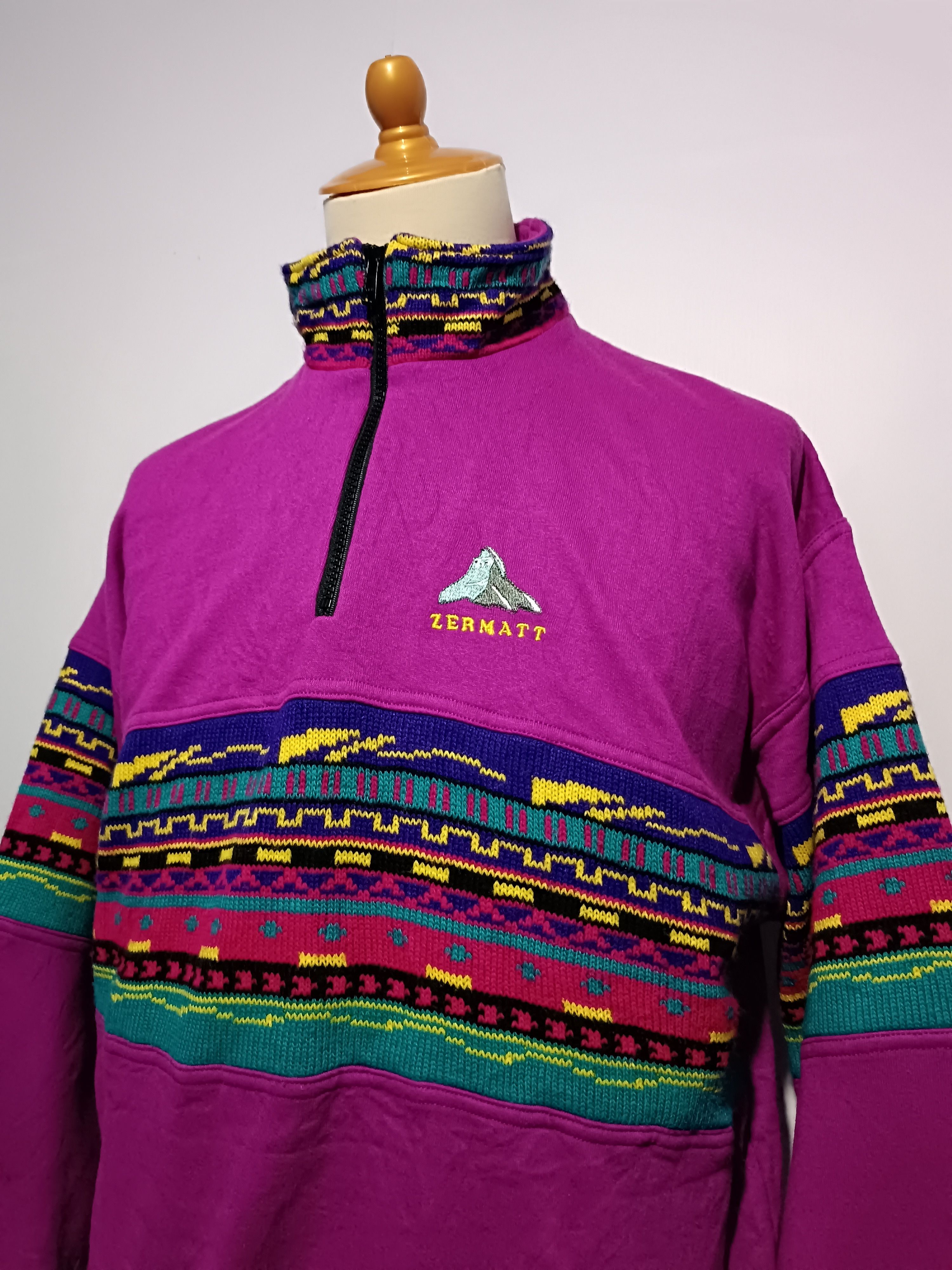 Vintage Vintage Inuit Sweater Turtleneck Navajo Size US M / EU 48-50 / 2 - 2 Thumbnail