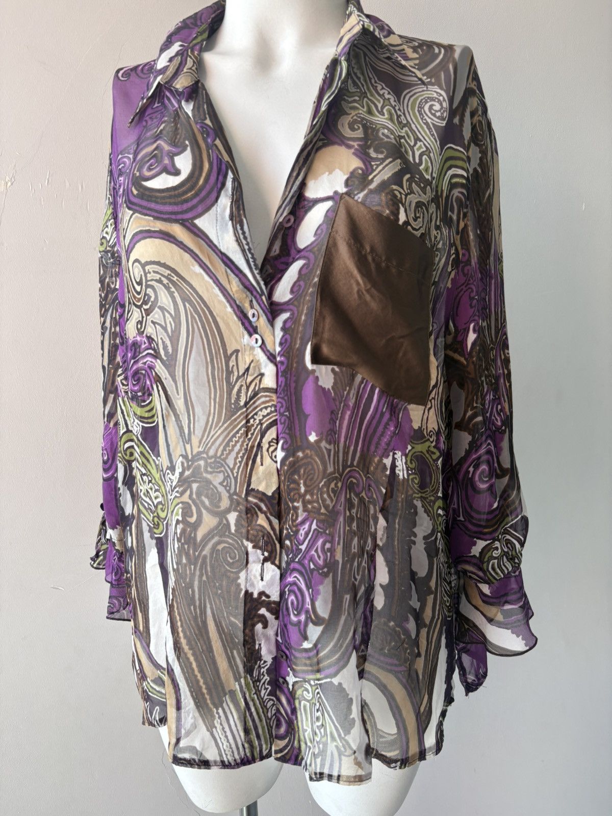 Vintage Gerry Weber silk shirt Size L / US 10 / IT 46 - 12 Thumbnail