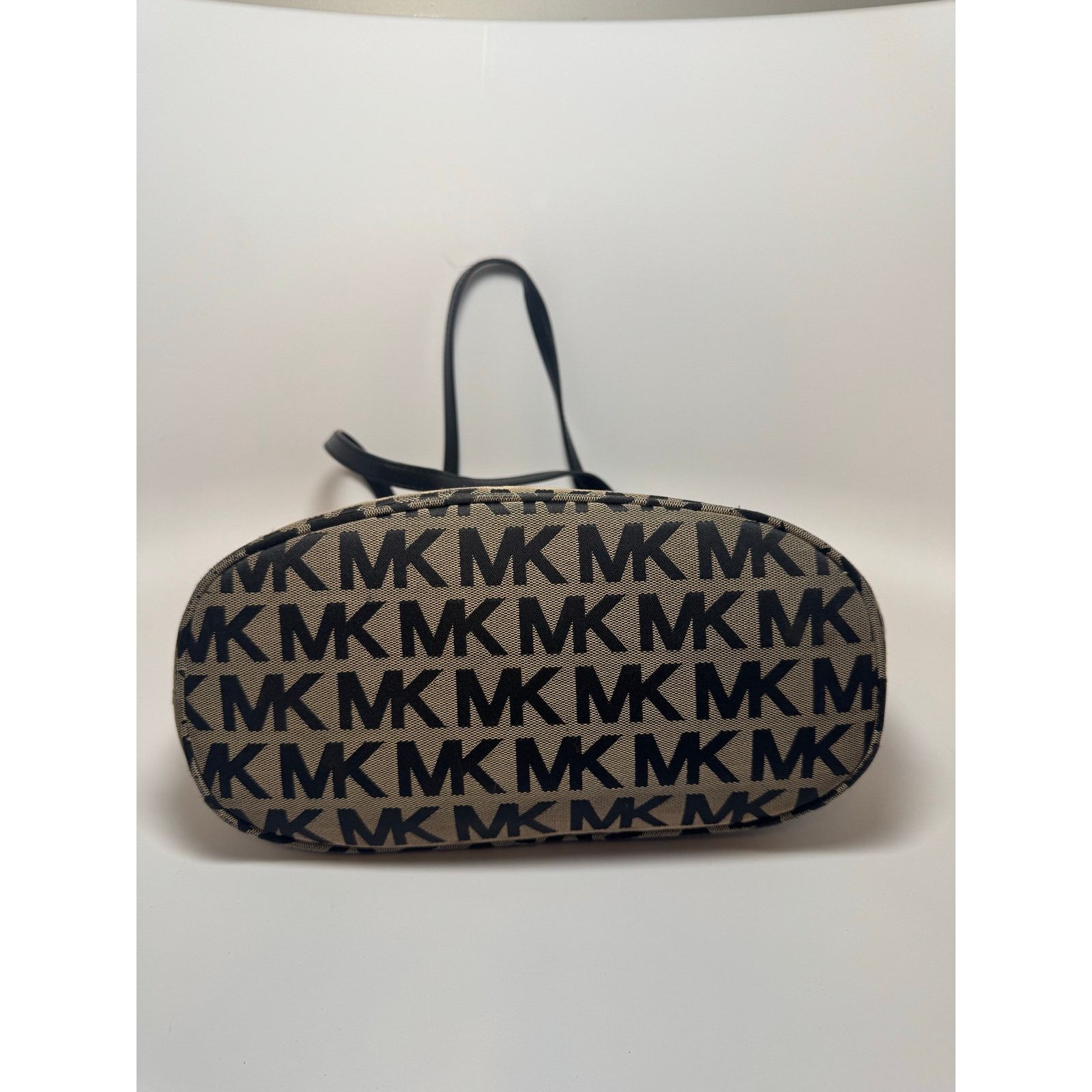 Michael Kors Michael Kors Jet Set Monogram Black & Grey Tote w/Leather Size ONE SIZE - 5 Thumbnail