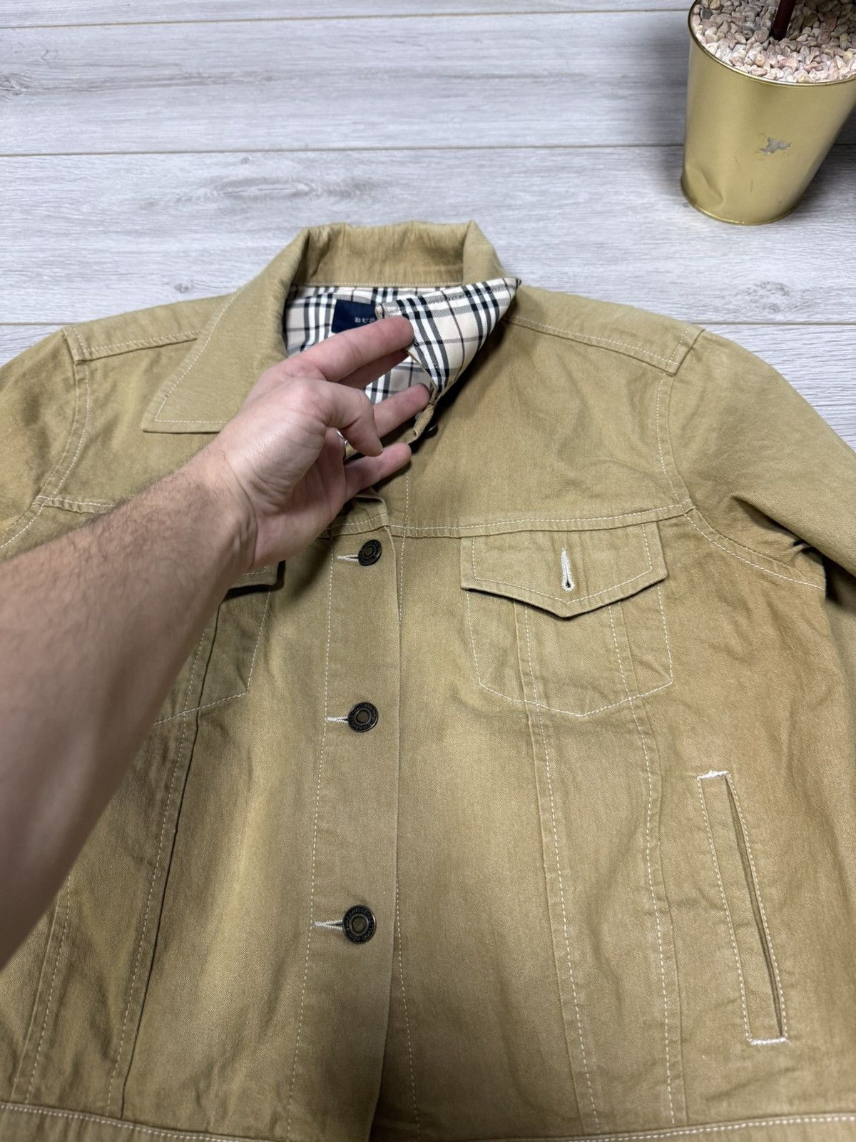 Burberry Burberry nova check denim jacket buttons vintage Size L / US 10 / IT 46 - 3 Thumbnail