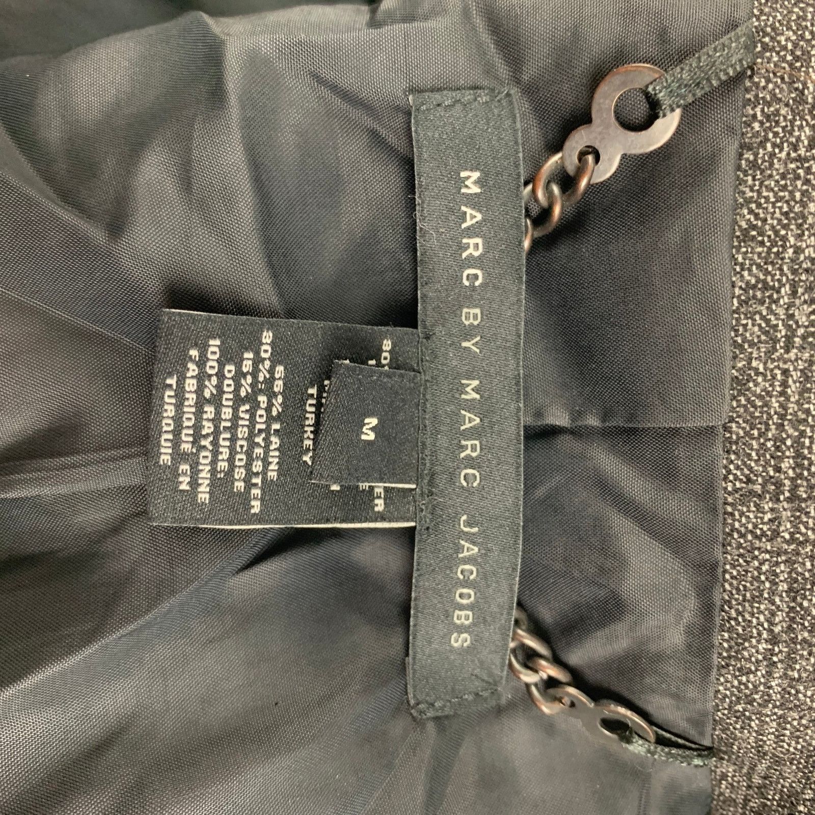 Marc by Marc Jacobs Size M Charcoal Heather Wool Blend Sport Coat Size 38R - 7 Thumbnail