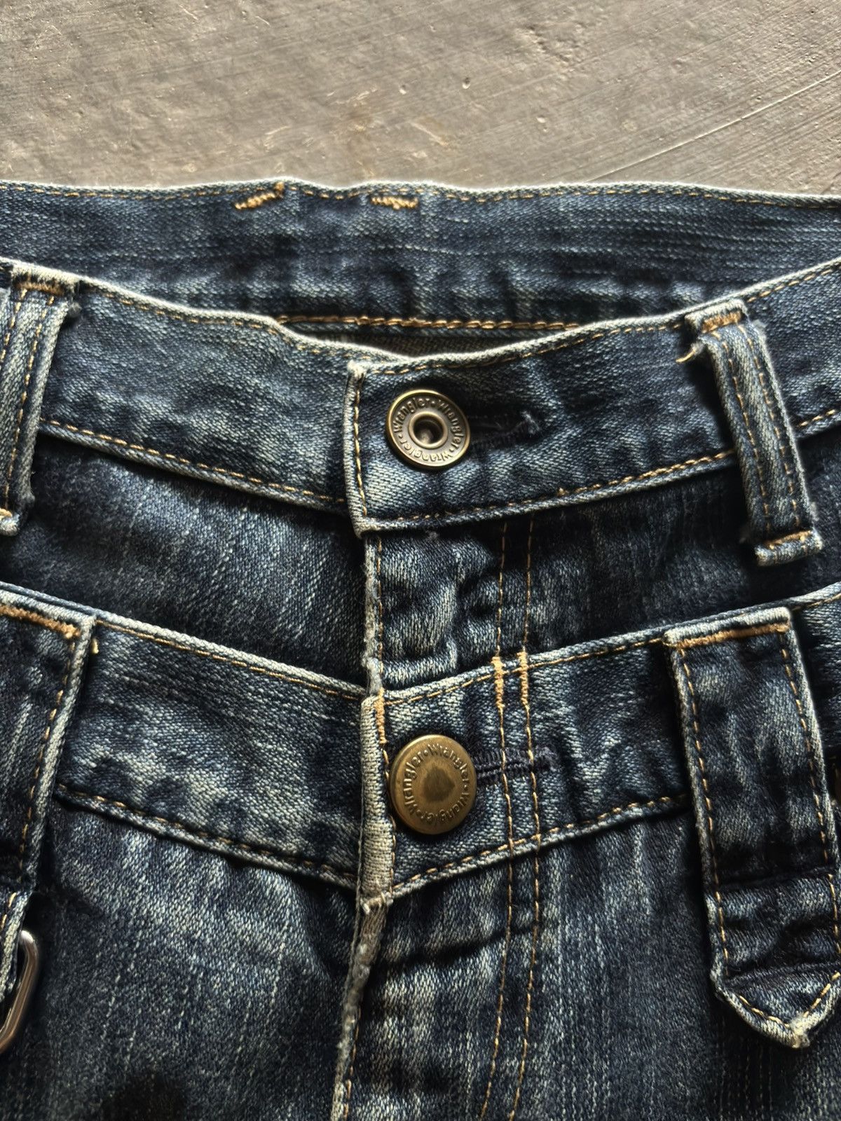 Japanese Brand DOUBLE WAIST WRANGLER japanese punk grunge ppfm style Size US 32 / EU 48 - 3 Thumbnail