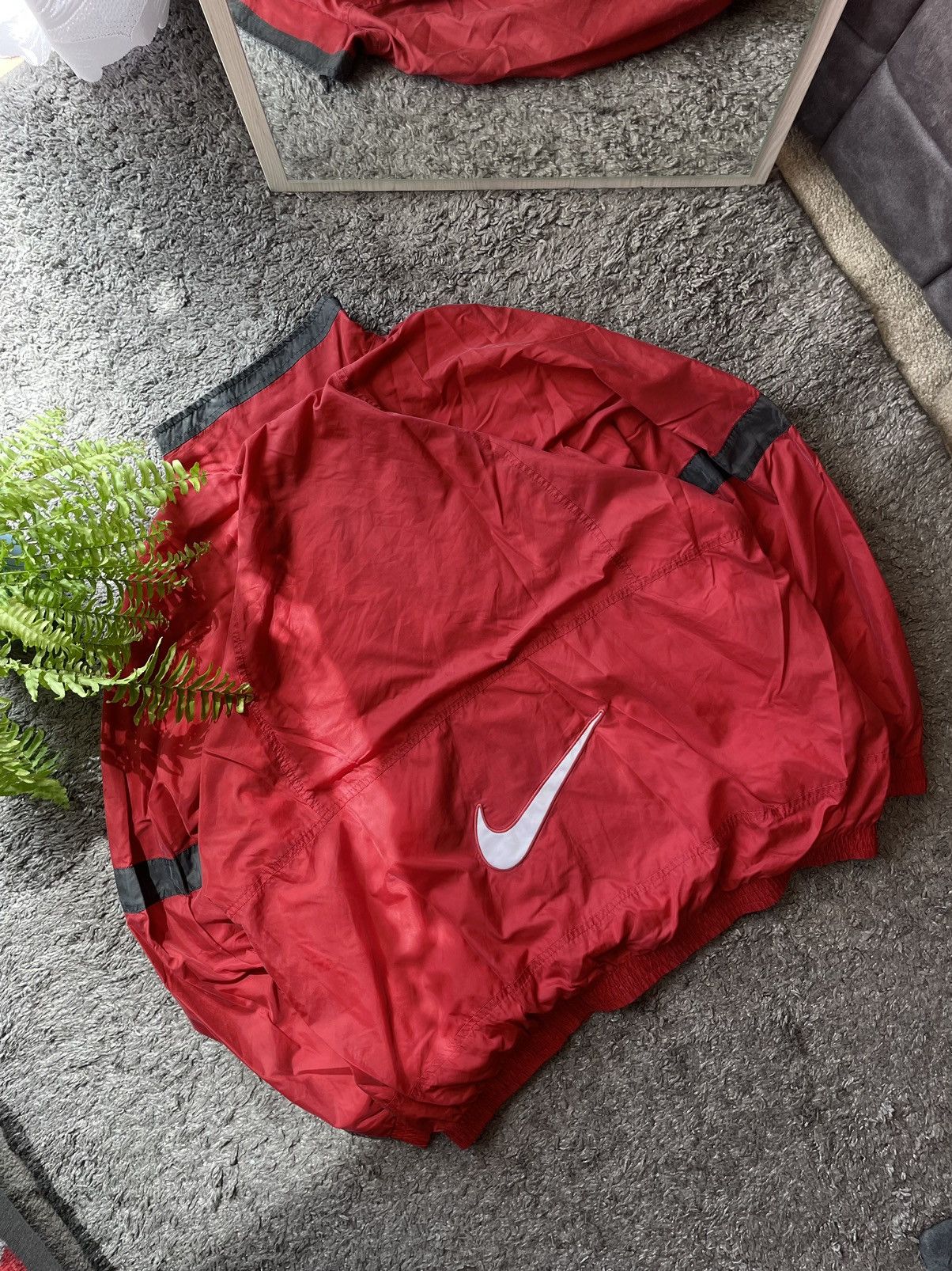 Nike × Vintage 90s Nike Vintage Jacket Streetwear Rare Big Logo Swoosh Size US XL / EU 56 / 4 - 3 Thumbnail