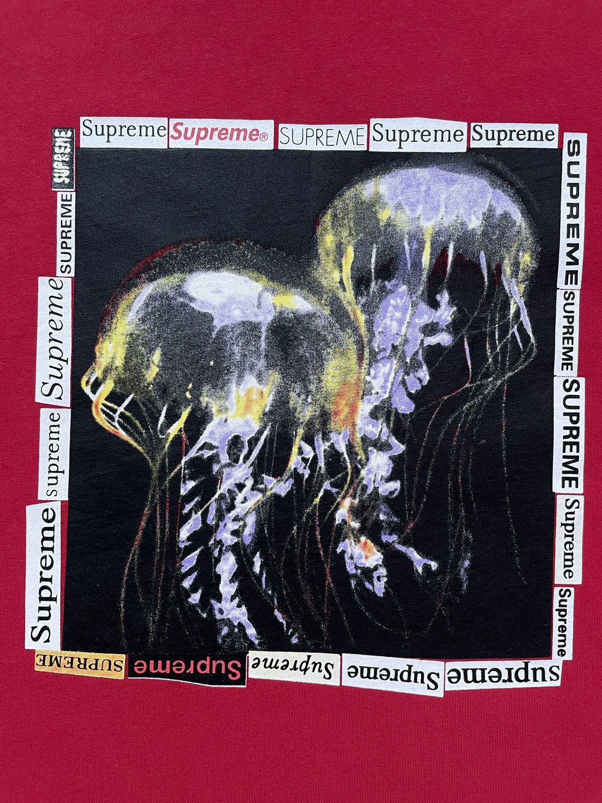 Supreme Y2K Very Rare Supreme SS06 Medusa Big Multi Logo Red Tee Size US L / EU 52-54 / 3 - 3 Thumbnail