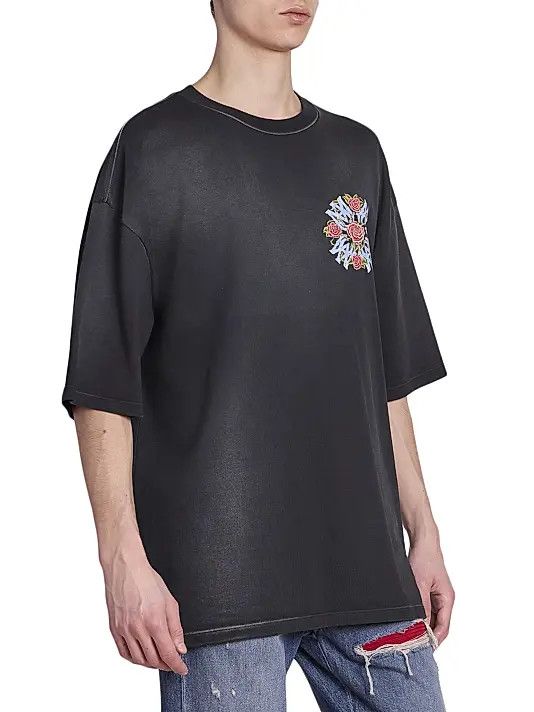 Amiri os11x1225 Out For Trouble Faded T-Shirt in Black Size US M / EU 48-50 / 2 - 3 Thumbnail