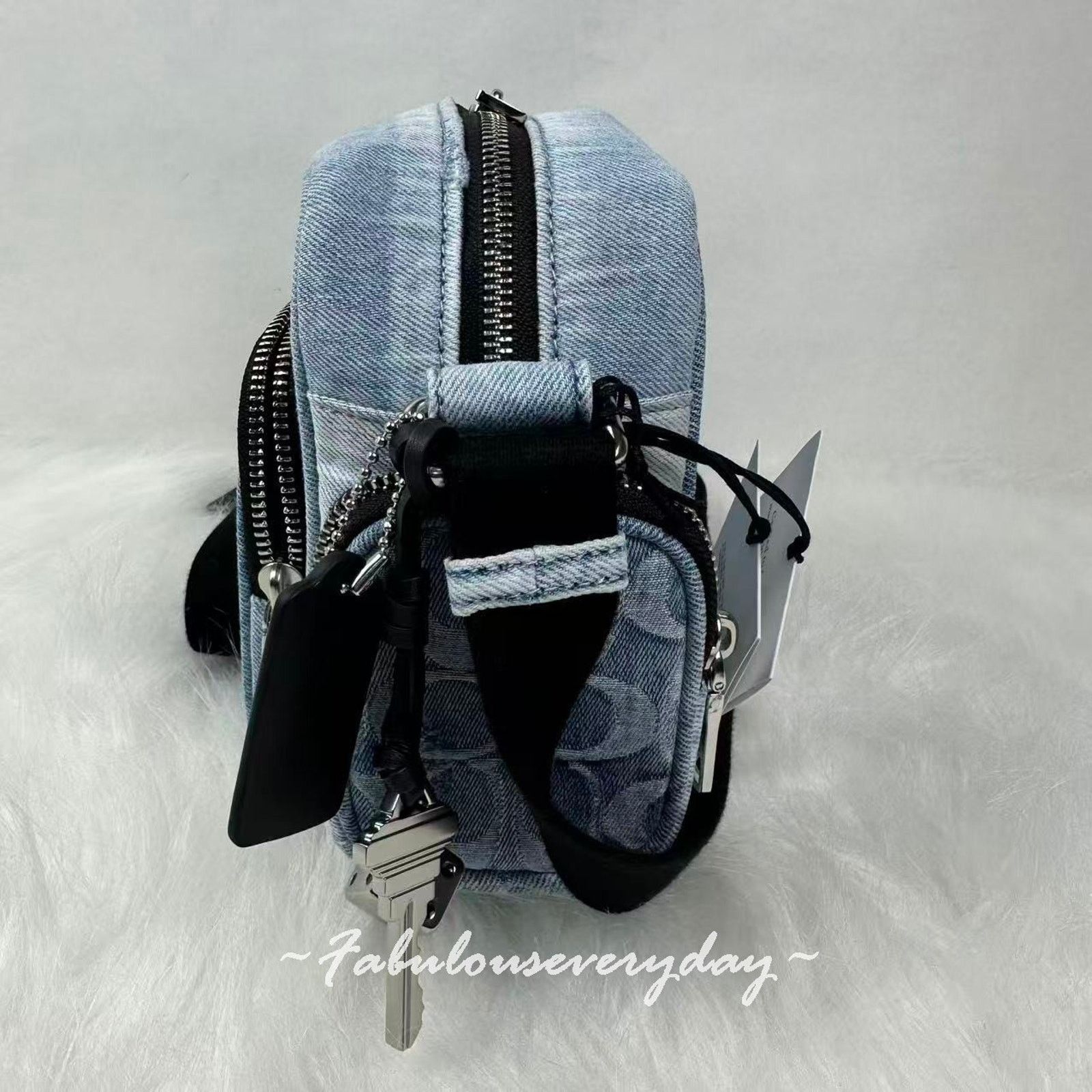 Coach Coach Men's Fletcher xbody Loved Sig Denim Light Indigo Size ONE SIZE - 2 Thumbnail