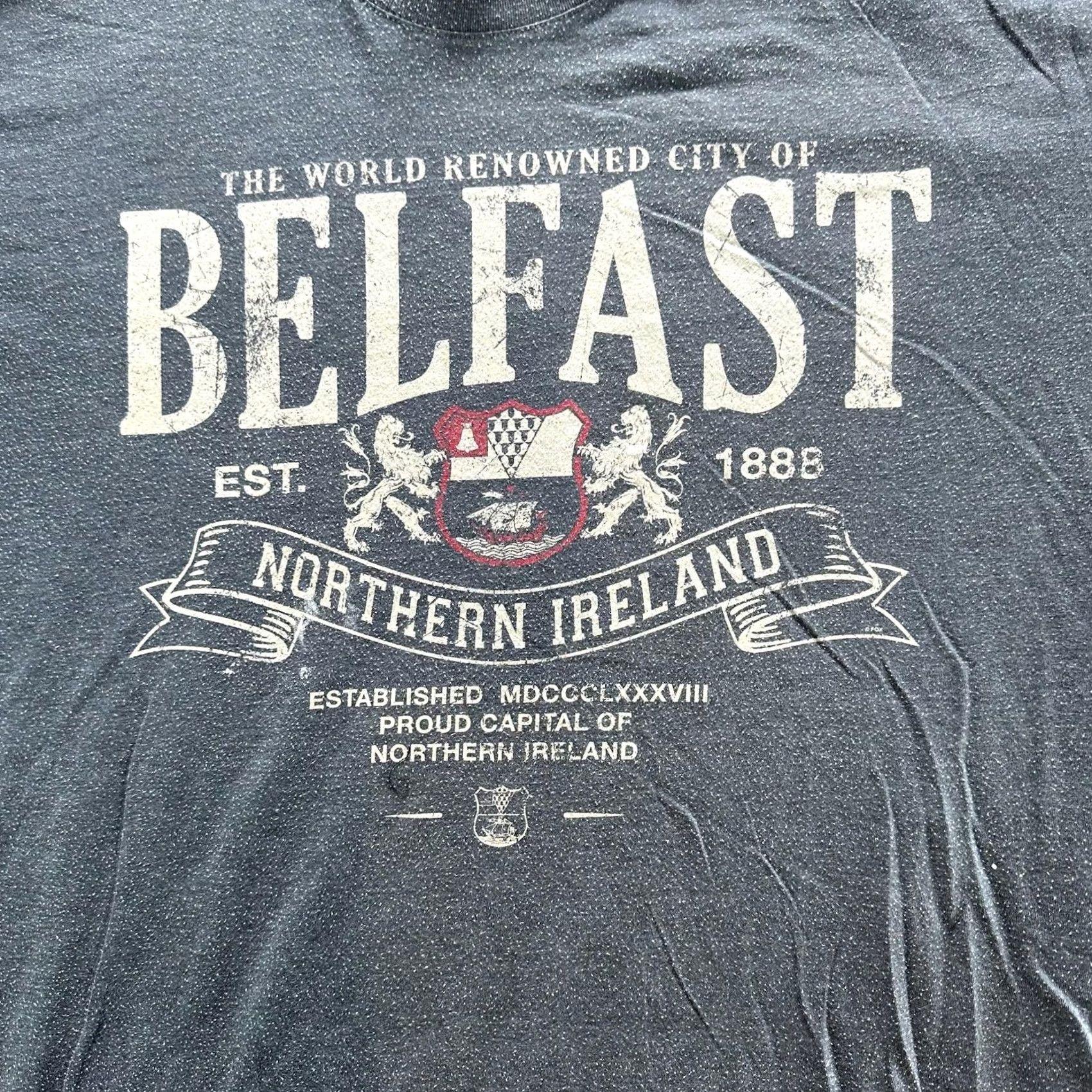 Vintage FOX Originals Shirt Mens L Black Belfast Northern Ireland Graphic Tee Crewneck Size US L / EU 52-54 / 3 - 2 Thumbnail