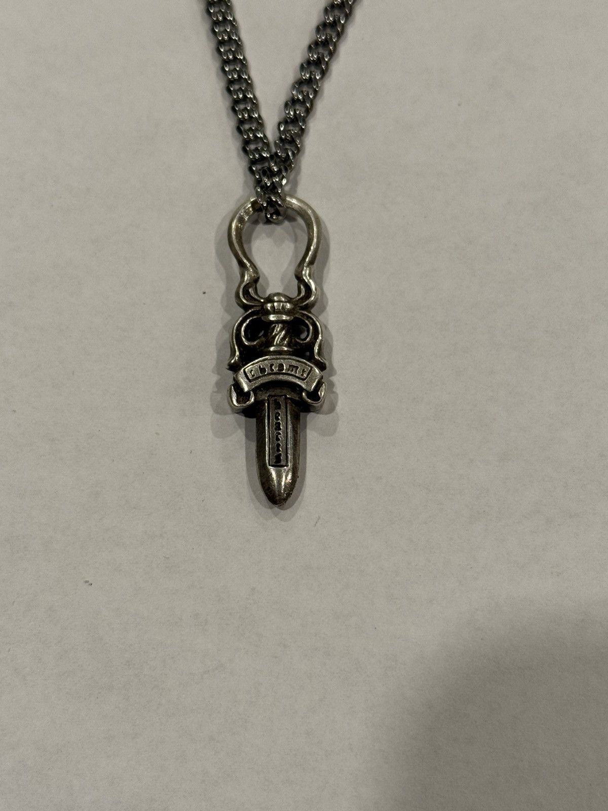 Chrome Hearts Chrome Hearts Dagger Pendant Cuban Link Chain Necklace 925 Size ONE SIZE - 11 Thumbnail