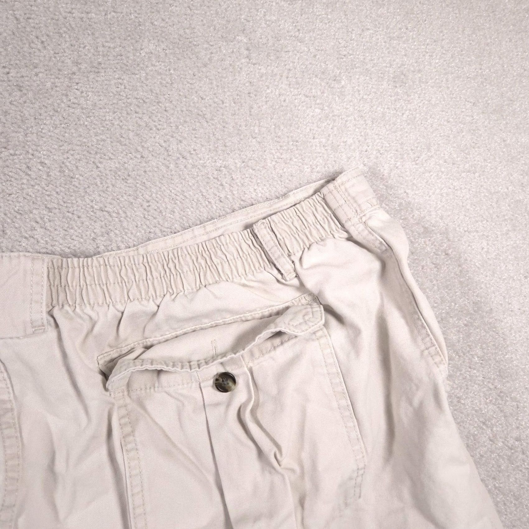 Vintage Cargo Shorts Mens 46 Beige Multi Pocket Casual Outdoor Utility Relaxed Fit Comfort Pants Size US 38 / EU 54 - 7 Thumbnail