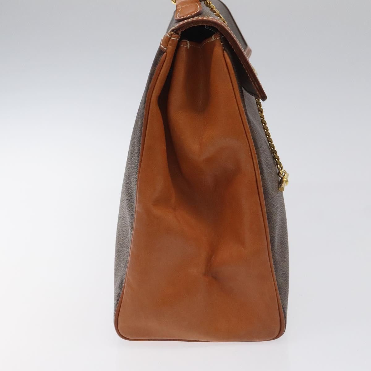 Celine CELINE Macadam Canvas Hand Bag Pvc Brown Gold Size ONE SIZE - 5 Thumbnail