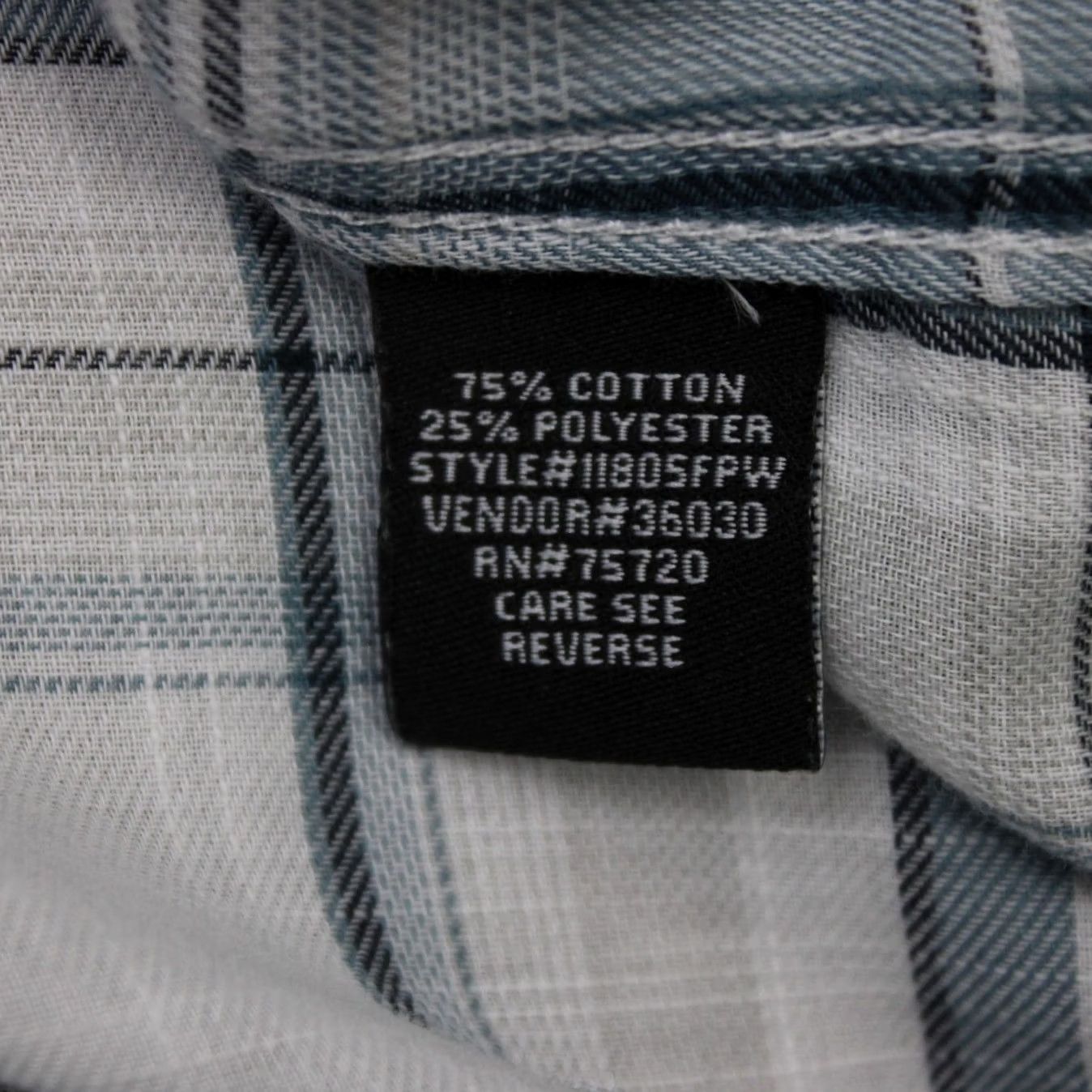 BKE BKE Shirt Mens 2XL XXL Blue/White Plaid Pearl Snap Short Sleeve Standard Fit Size US XXL / EU 58 / 5 - 7 Thumbnail