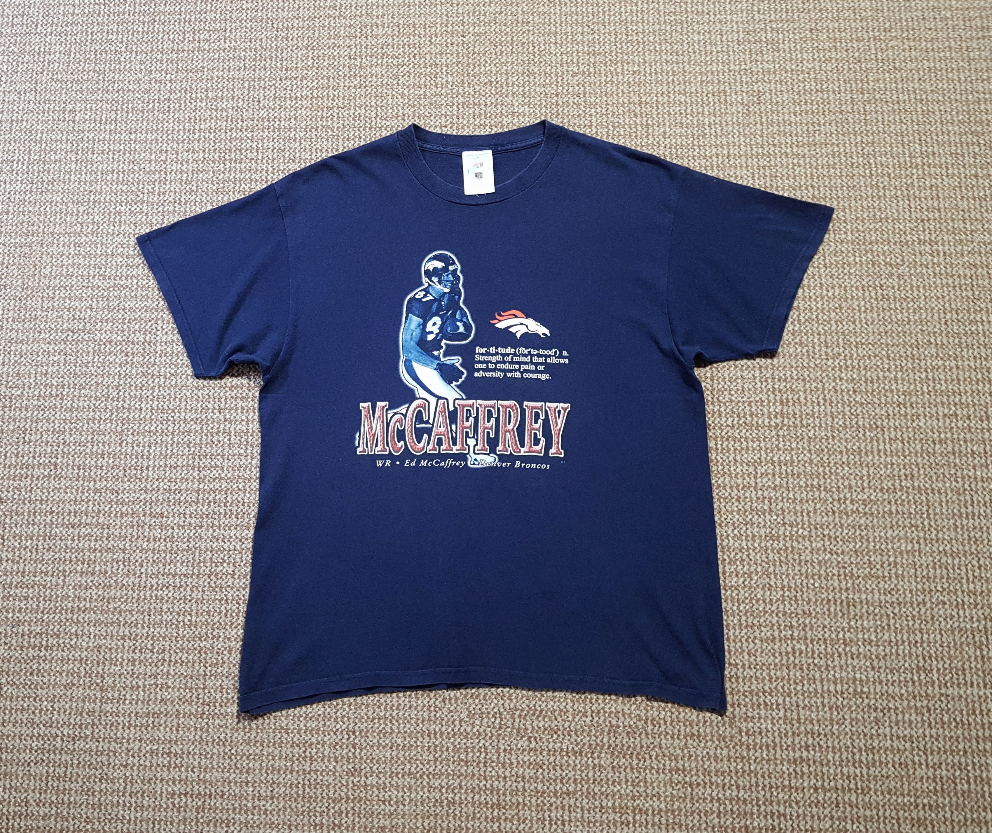 NFL NFL Vintage Ed McCaffrey Denver Broncos Fortitude T Shirt XL Size US XL / EU 56 / 4 - 9 Thumbnail