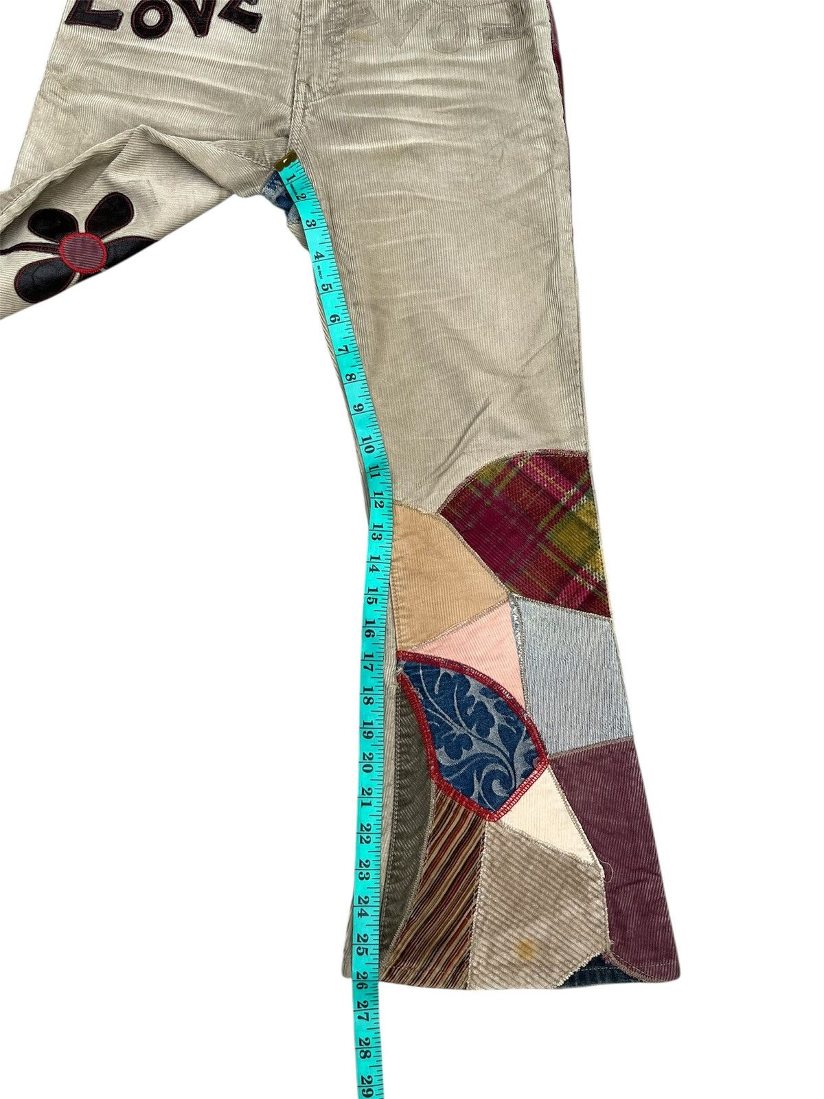 Seditionaries MISS SIXTY Patchwork Corduroy Flare Jeans Size 26" / US 2 / IT 38 - 18 Thumbnail