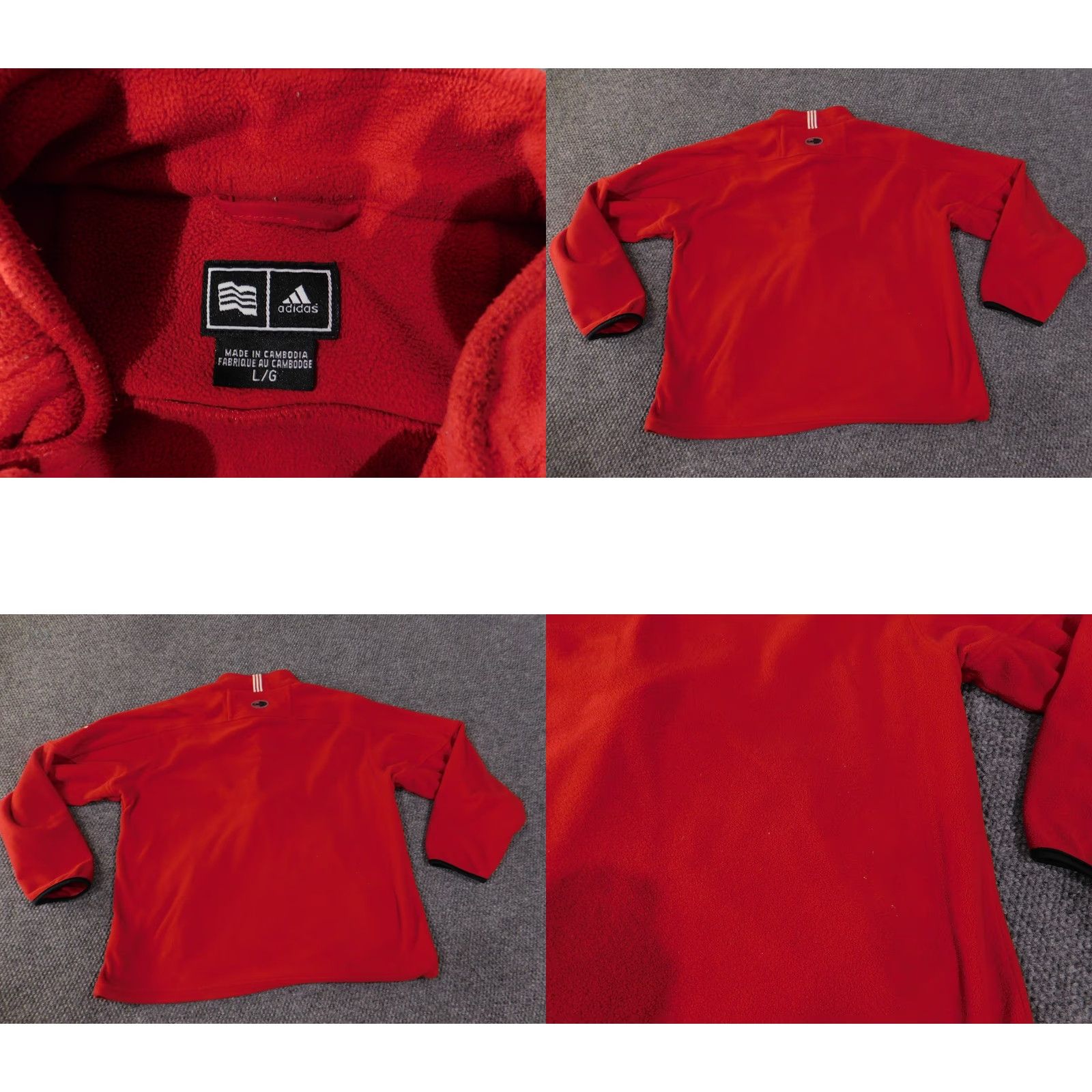 Adidas Adidas fleece pullover Mens L red quarter zip Governors Towne Club Sweatshirt Size US L / EU 52-54 / 3 - 8 Thumbnail
