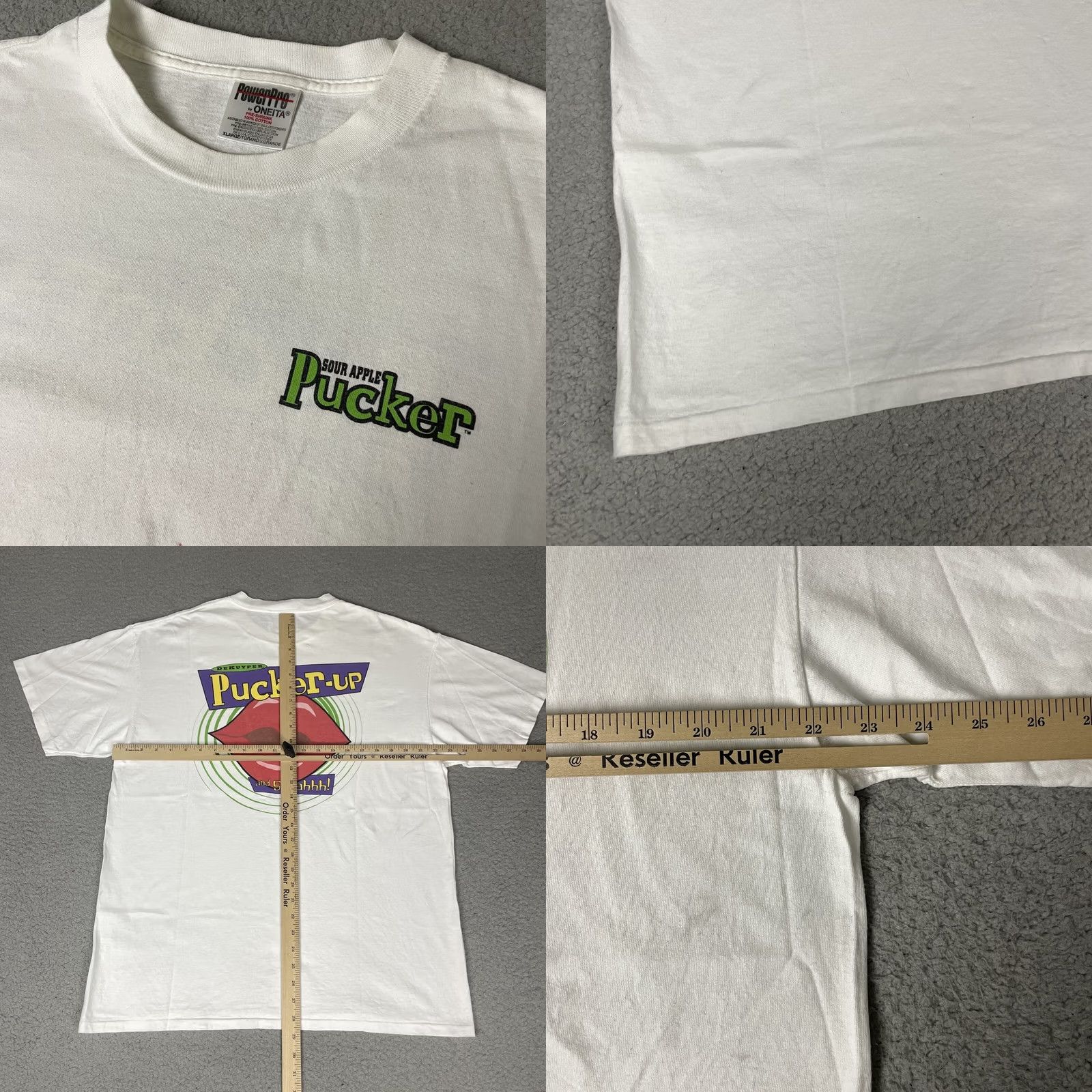 Vintage VINTAGE Pucker Up Tshirt Mens XL White Sour Apple Graphic Single Food Snack Vtg Shirt Regular Mens XL White Apple Graphic 90s Food Drink Size US XL / EU 56 / 4 - 8 Thumbnail