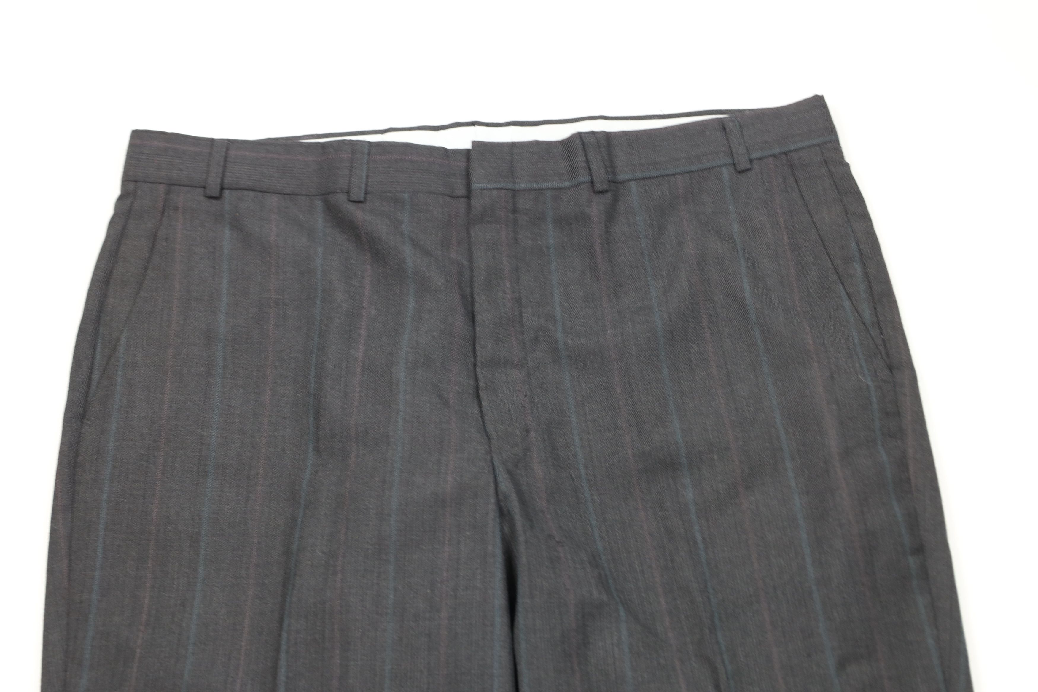 Vintage Vintage 90s Streetwear Wool Striped Wide Leg Chino Pants USA Size US 40 / EU 56 - 2 Thumbnail