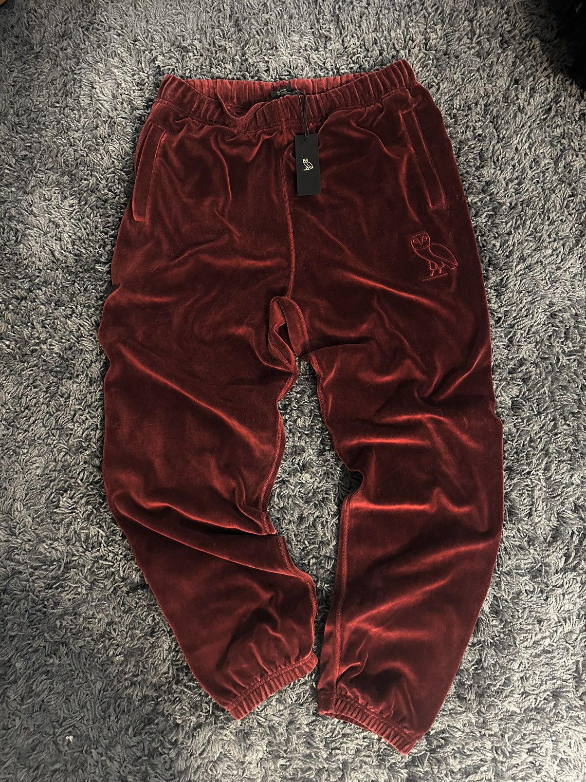 October's Very Own OVO Velvet Sweatpants Heavy Weight Brand New With Tag Large Size US 35 - 1 Thumbnail