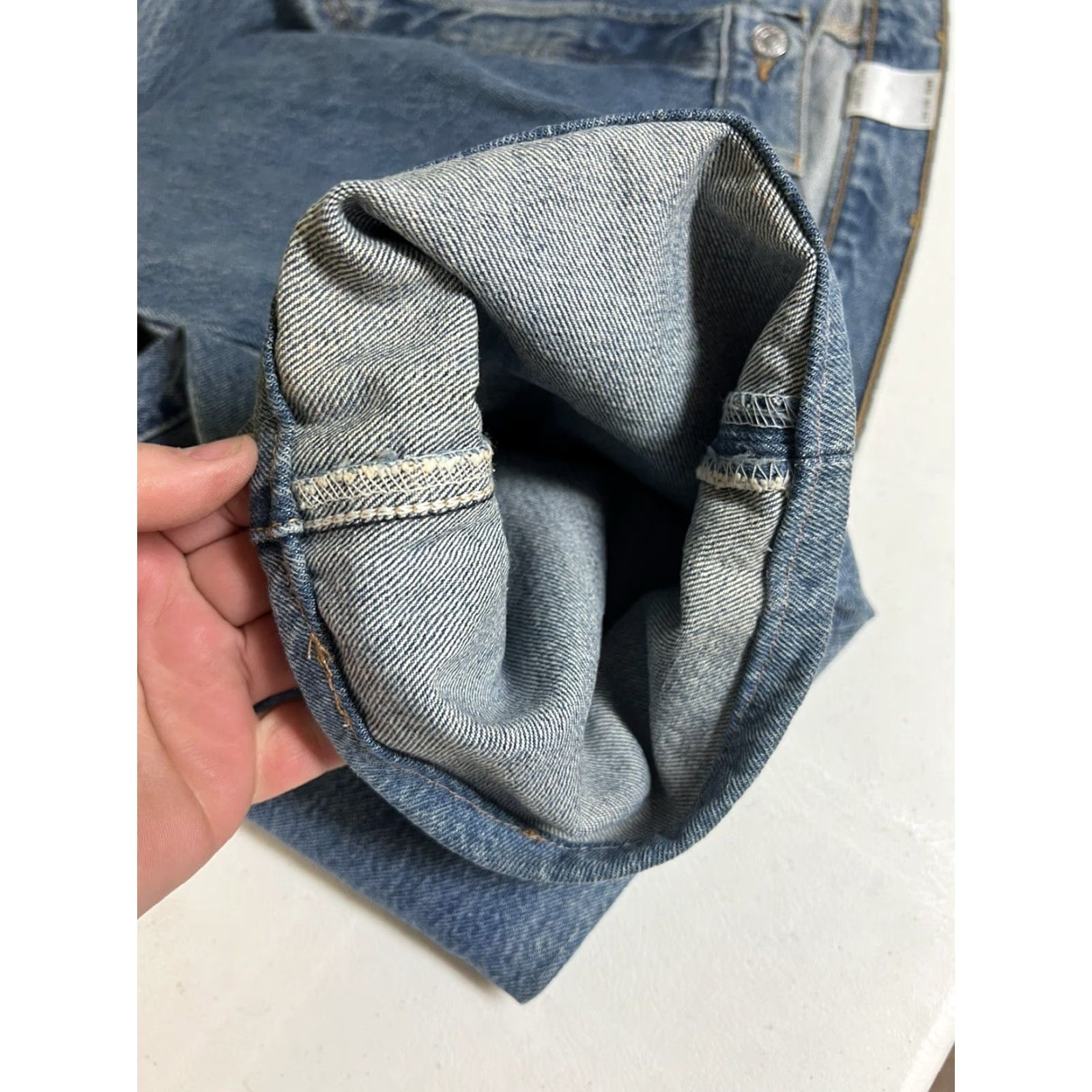 Levi's VINTAGE Levi's 501 Jeans Men's 38x30 Denim Pants Blue Dark 5-Pocket Button Fly Regular Fit USA 90s Cowboy Classicplain Size US 38 / EU 54 - 5 Thumbnail