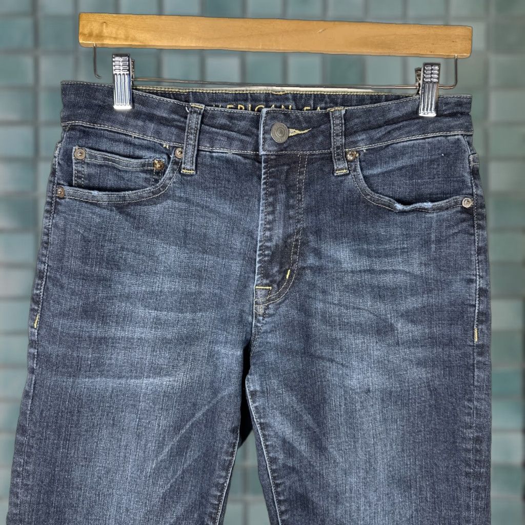 American Eagle Outfitters American Eagle Jeans Original Straight Flex Blue Mens 30x34 Denim Pants Stretch Size US 30 / EU 46 - 1 Thumbnail