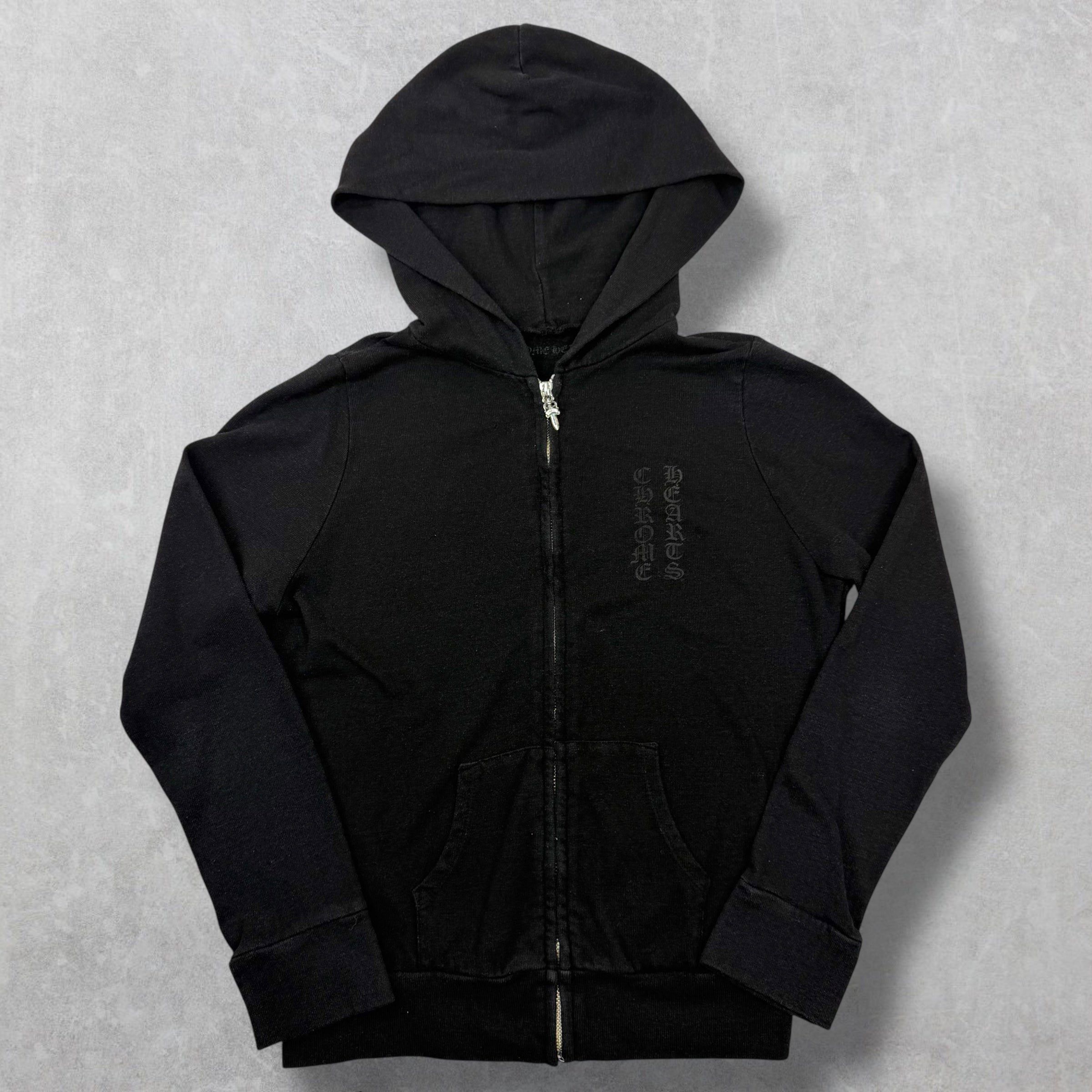 Chrome Hearts Chrome Hearts Black Triple Cross Logo Zip Up Hoodie XS Size US XS / EU 42 / 0 - 1 Thumbnail
