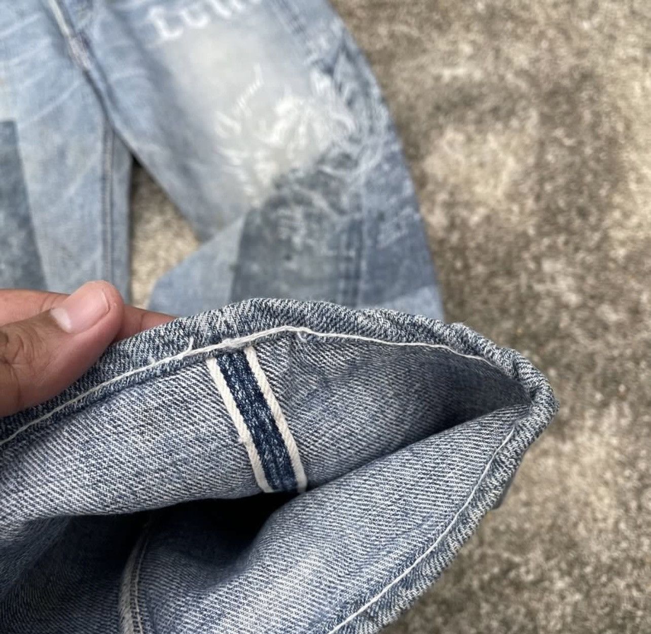 Full Count & Co. Vintage Full Count & Co Selvedge Full Print Denim Size US 31 - 5 Thumbnail