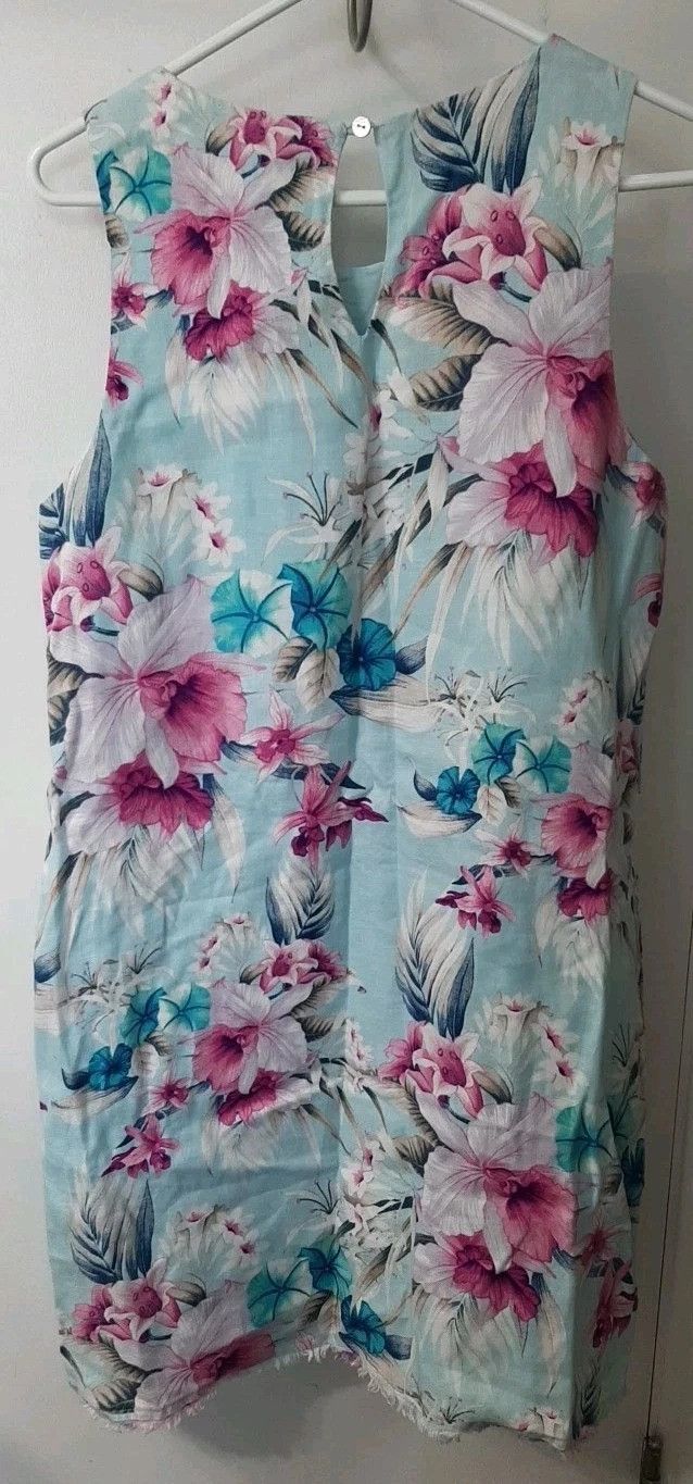 Tommy Bahama Tommy Bahama Lined Shift Dress 100% Linen Floral Motif Size M / US 6-8 / IT 42-44 - 5 Thumbnail
