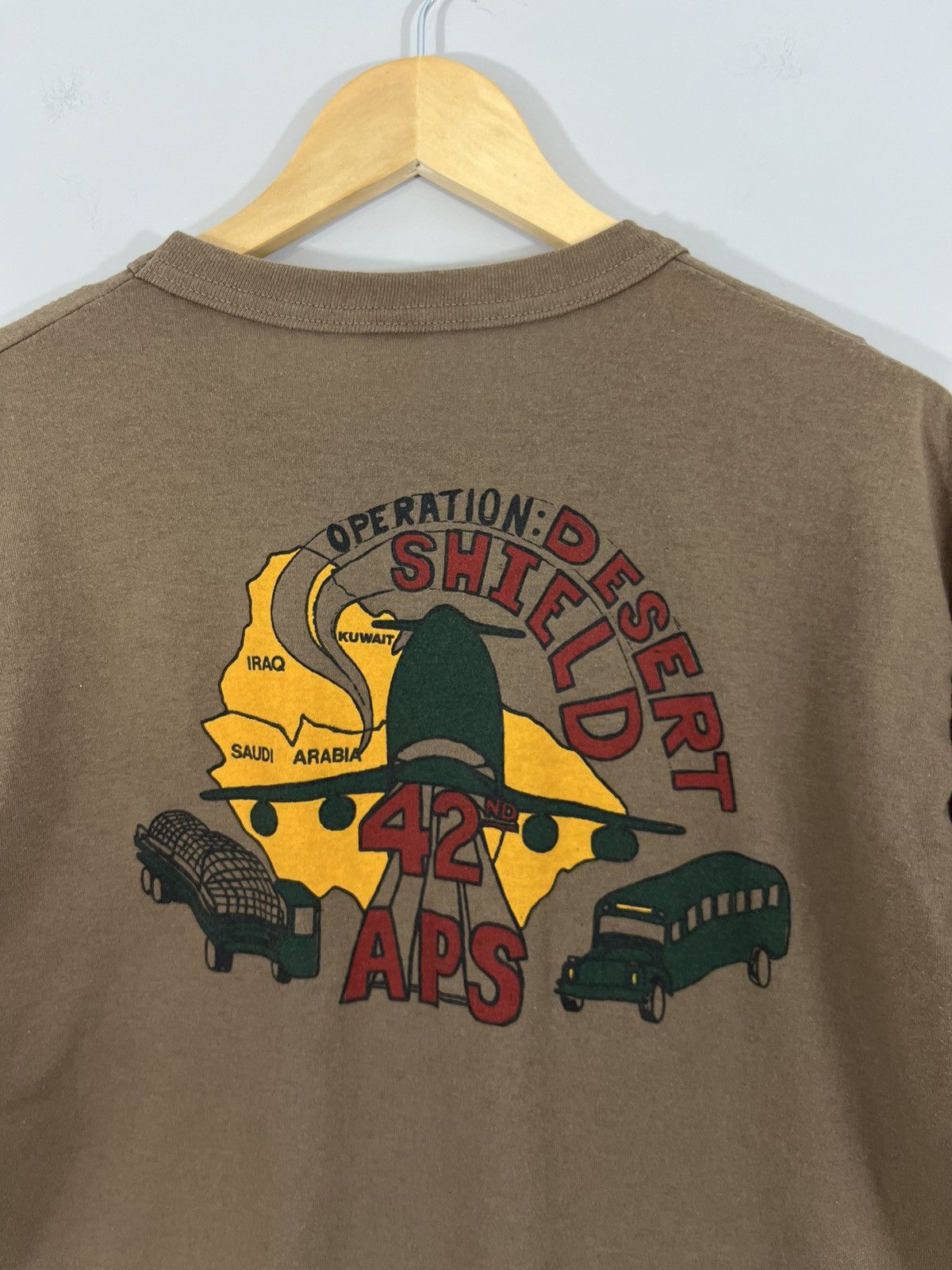Vintage Single Stitch Desert Military Tee Size US L / EU 52-54 / 3 - 2 Thumbnail