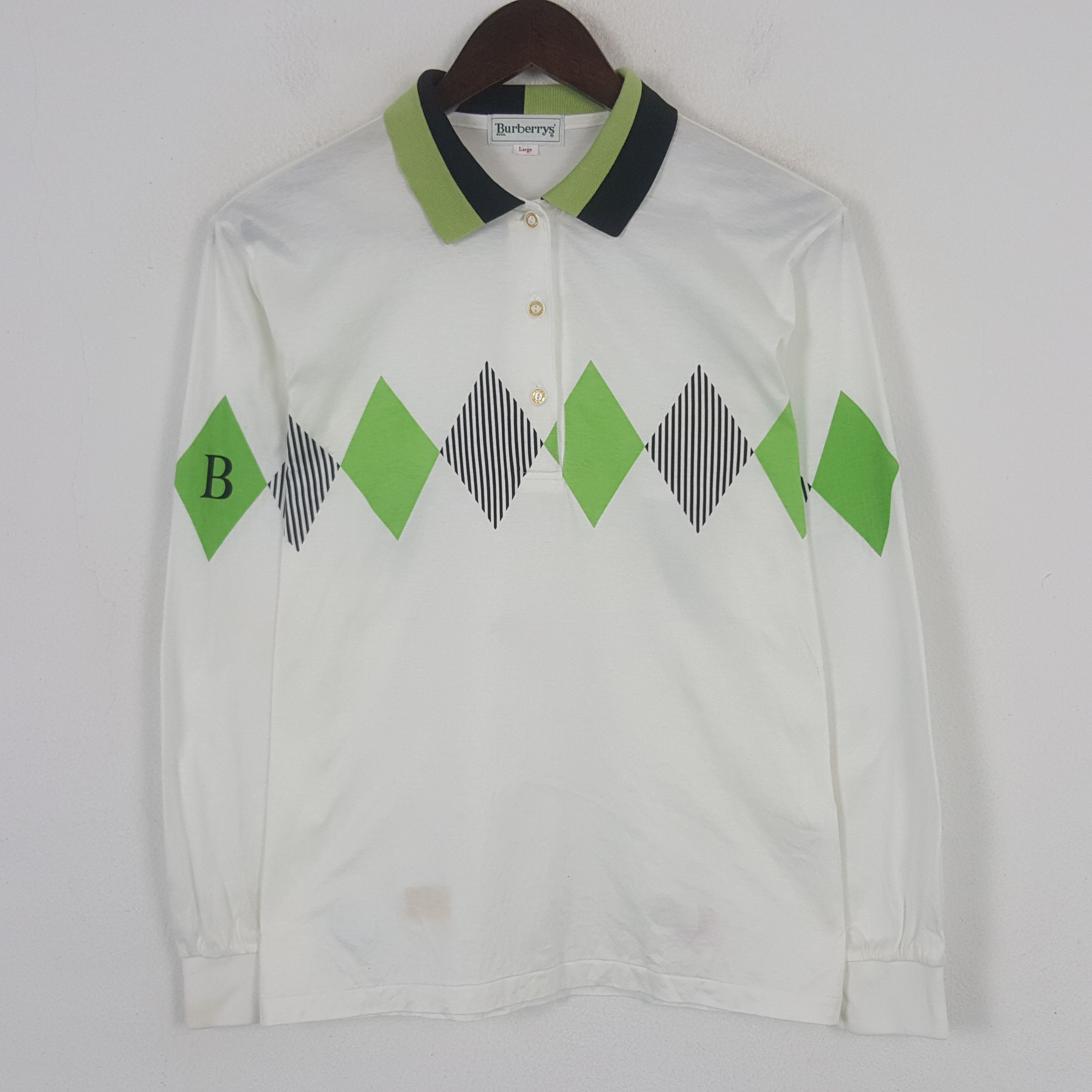 Burberry × Vintage Vintage Burberrys Polos Shirt Size L / US 10 / IT 46 - 1 Thumbnail