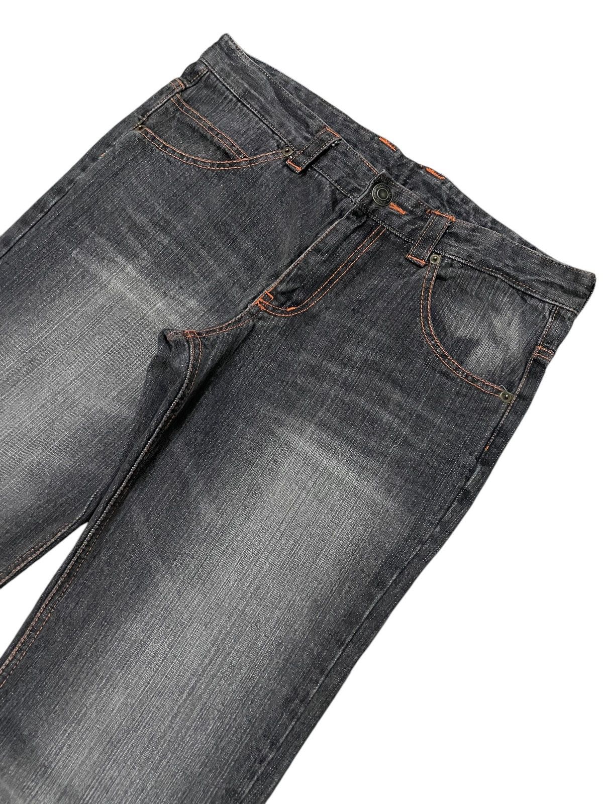 Japanese Brand × Le Grande Bleu (L.G.B.) × Vintage Peace Symbol Japanese Brand Flared Denim Jeans Size US 30 / EU 46 - 12 Thumbnail