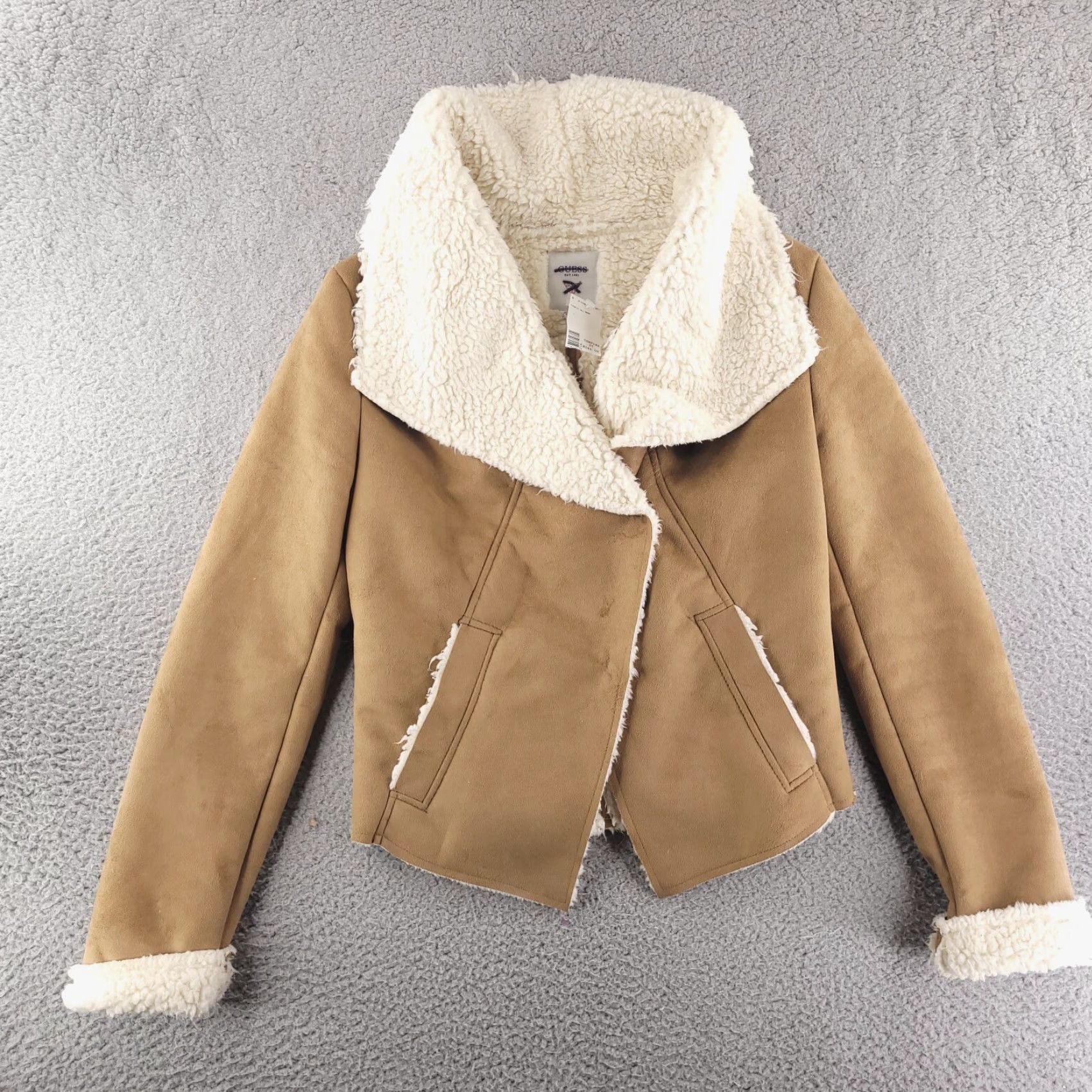 Guess VINTAGE Guess Jacket Womens XS Faux Suede Sherpa Jacket Size XS / US 0-2 / IT 36-38 - 2 Thumbnail