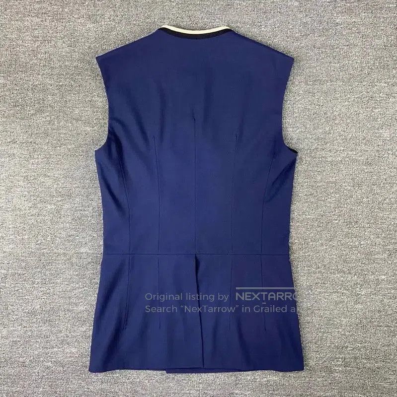 Dior Dior Women's Navy Wool Sleeveless Shirt . Size L / US 10 / IT 46 - 2 Thumbnail