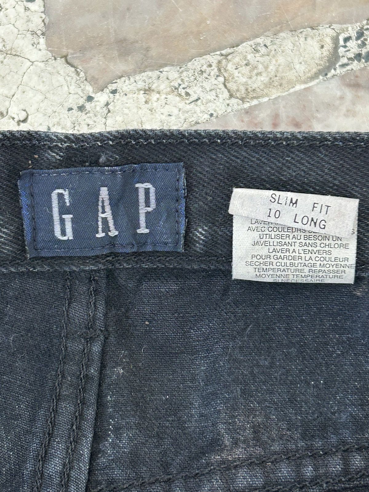 Gap Gap Slim Fit Faded Black Denim Size US 28 / EU 44 - 10 Thumbnail