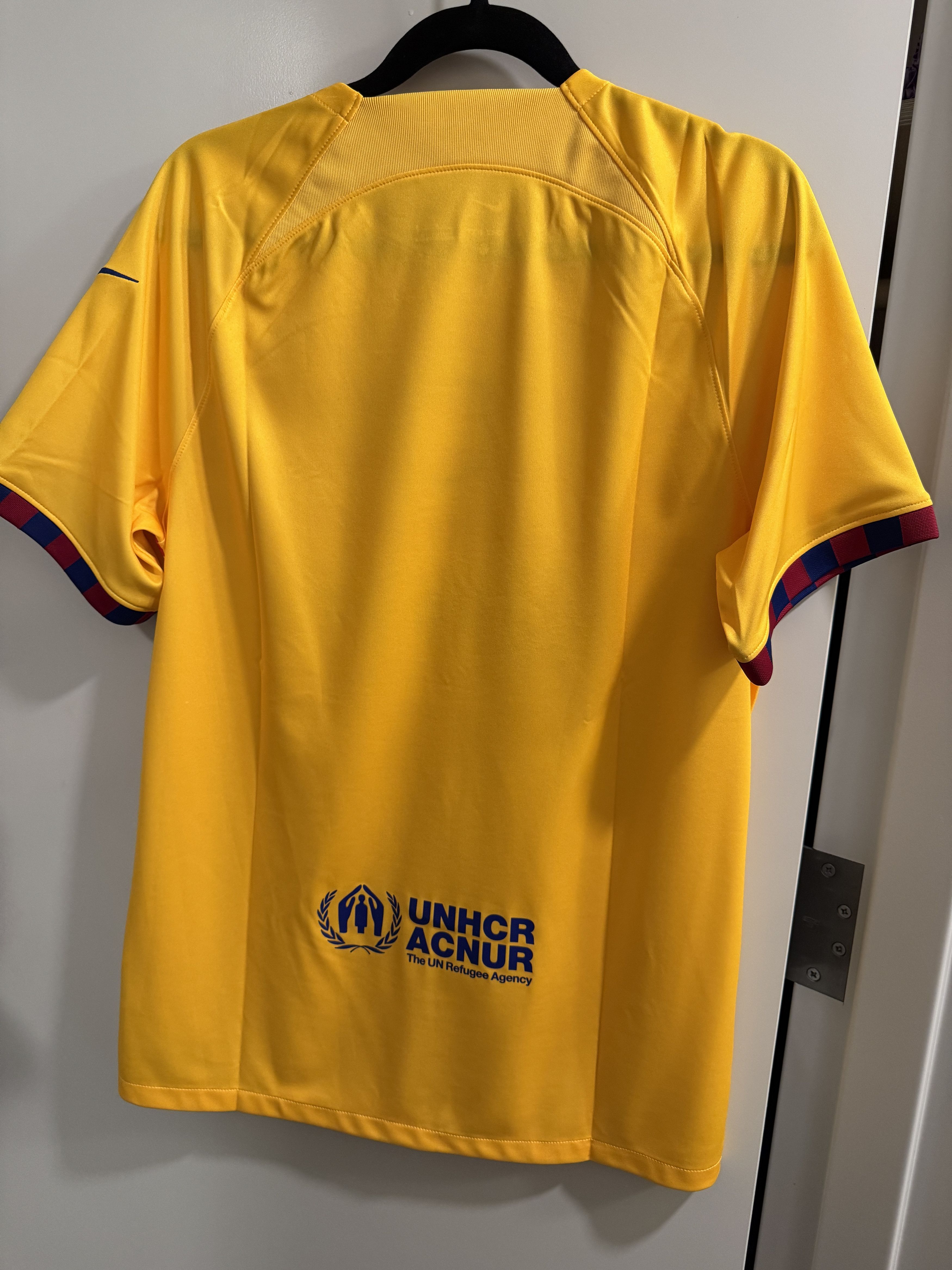 Nike FC Barcelona 2023/24 4th Kit Yellow Nike Jersey Soccer Size US L / EU 52-54 / 3 - 3 Thumbnail